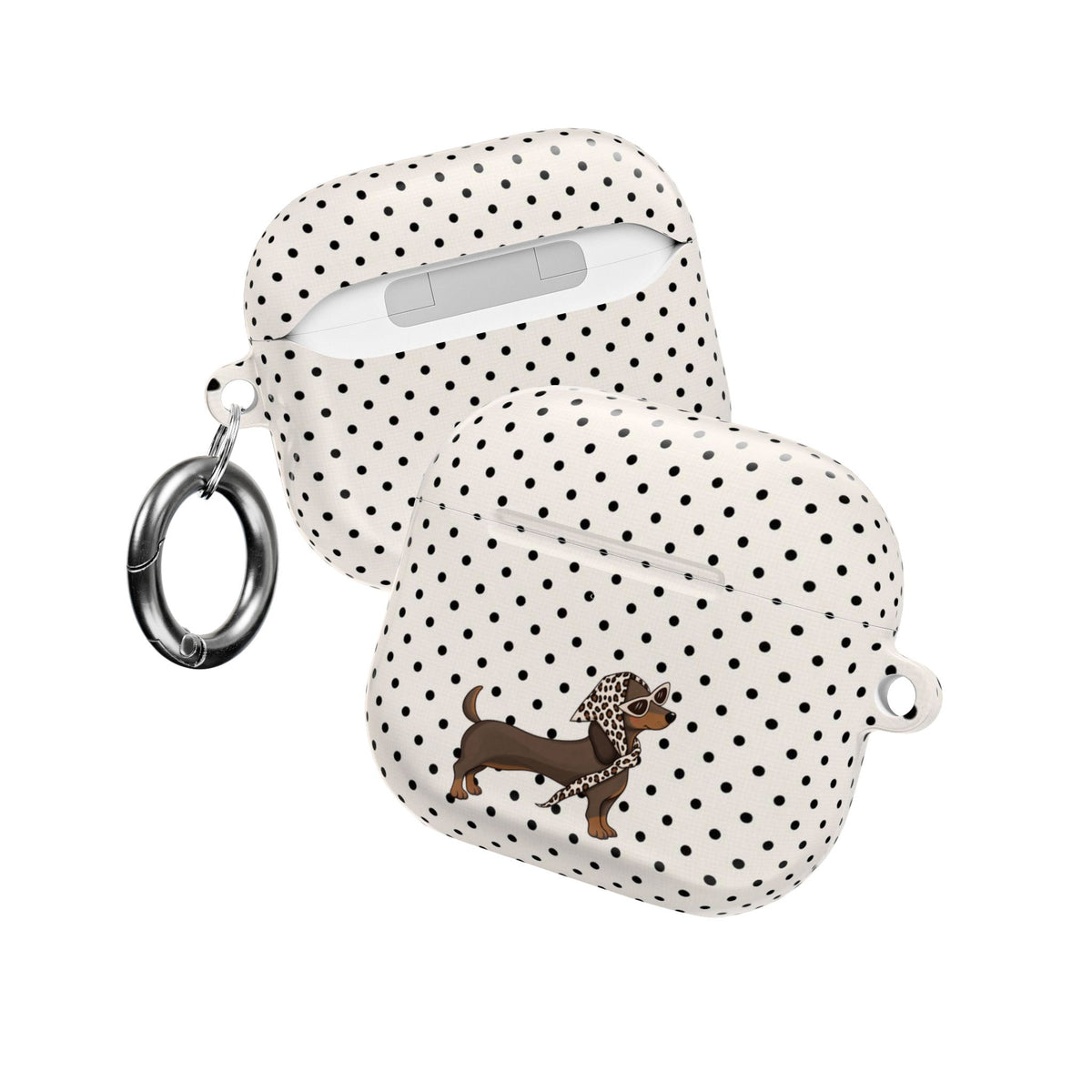 CLASSIC POLKA DOTS DACHSHUND AIRPOD CASE