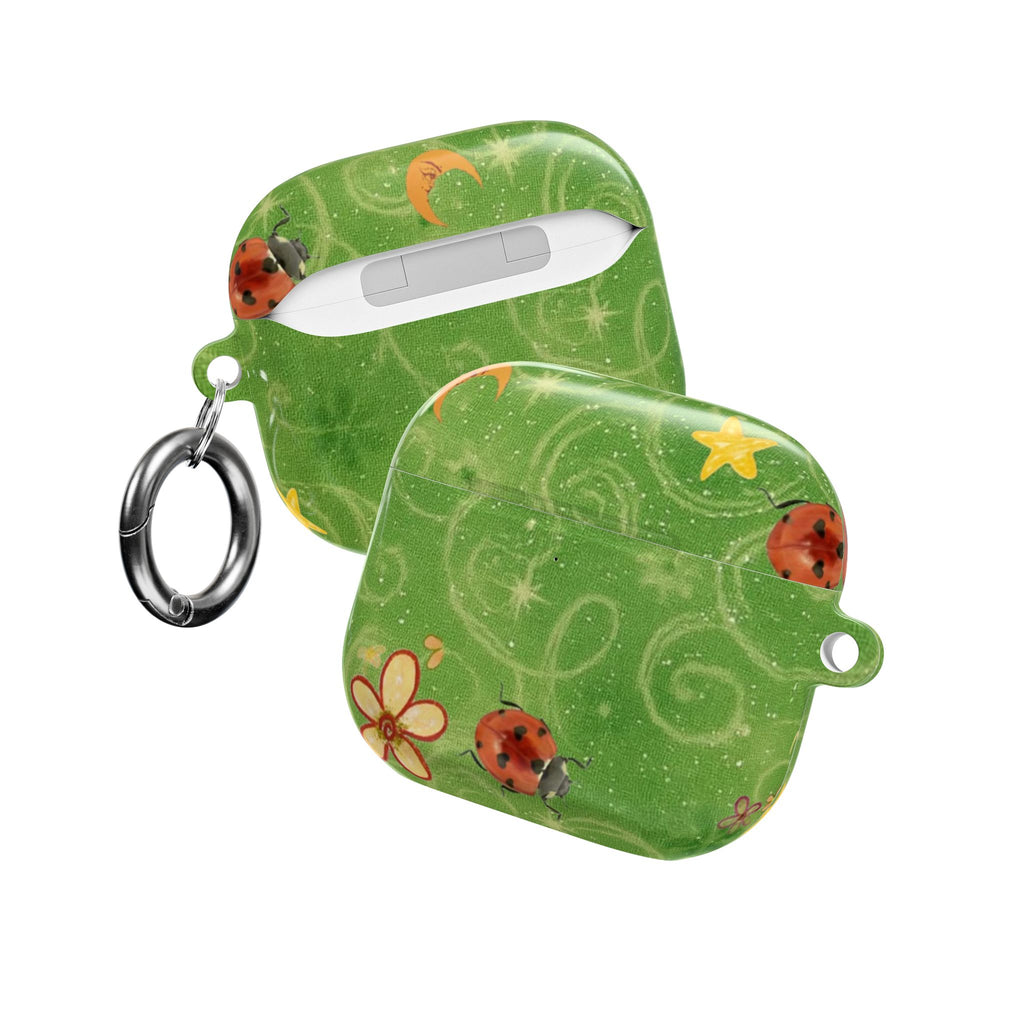 GREEN PIXIE LADYBUG WHIMSY AIRPOD CASE
