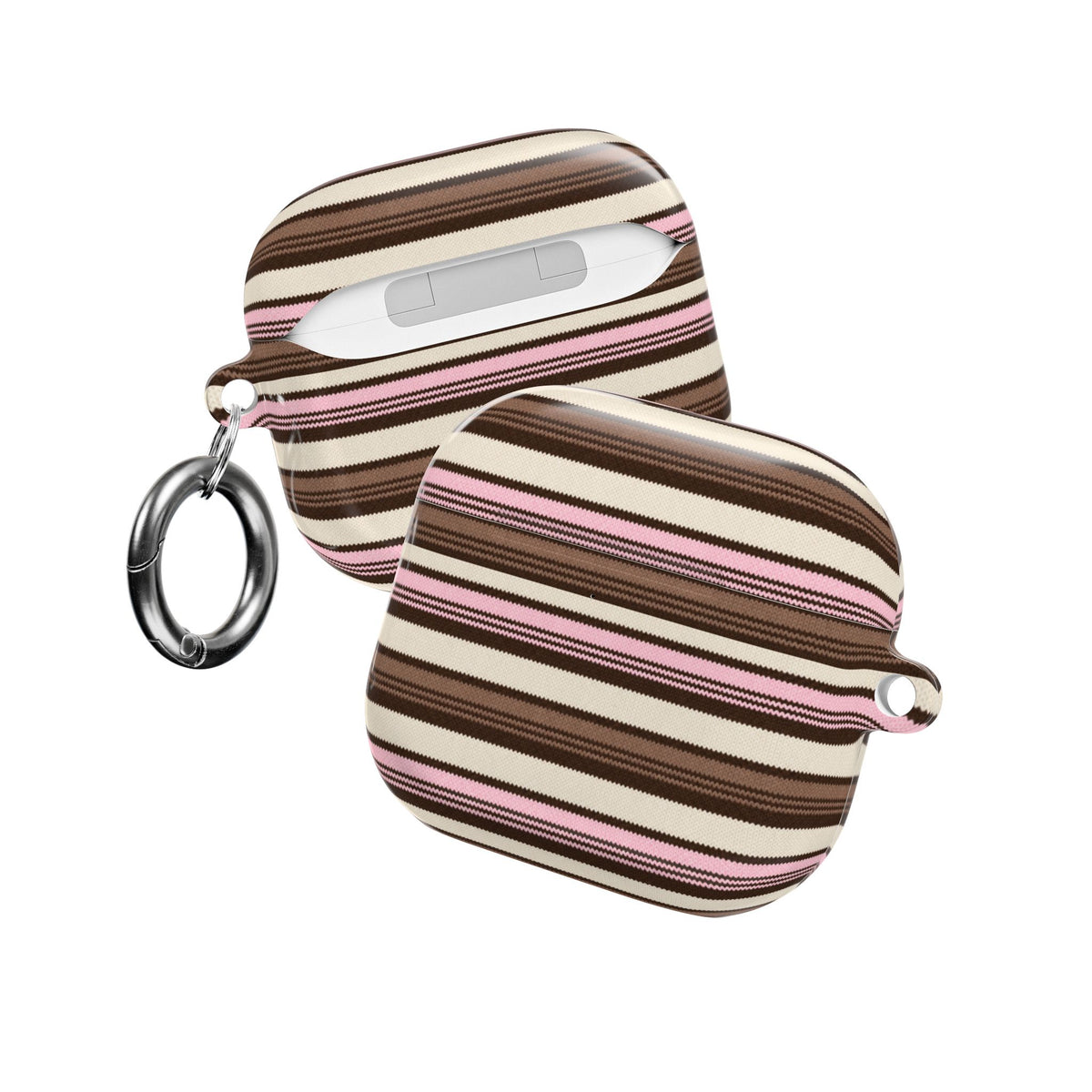 PINK TRUFFLE STRIPES AIRPOD CASE