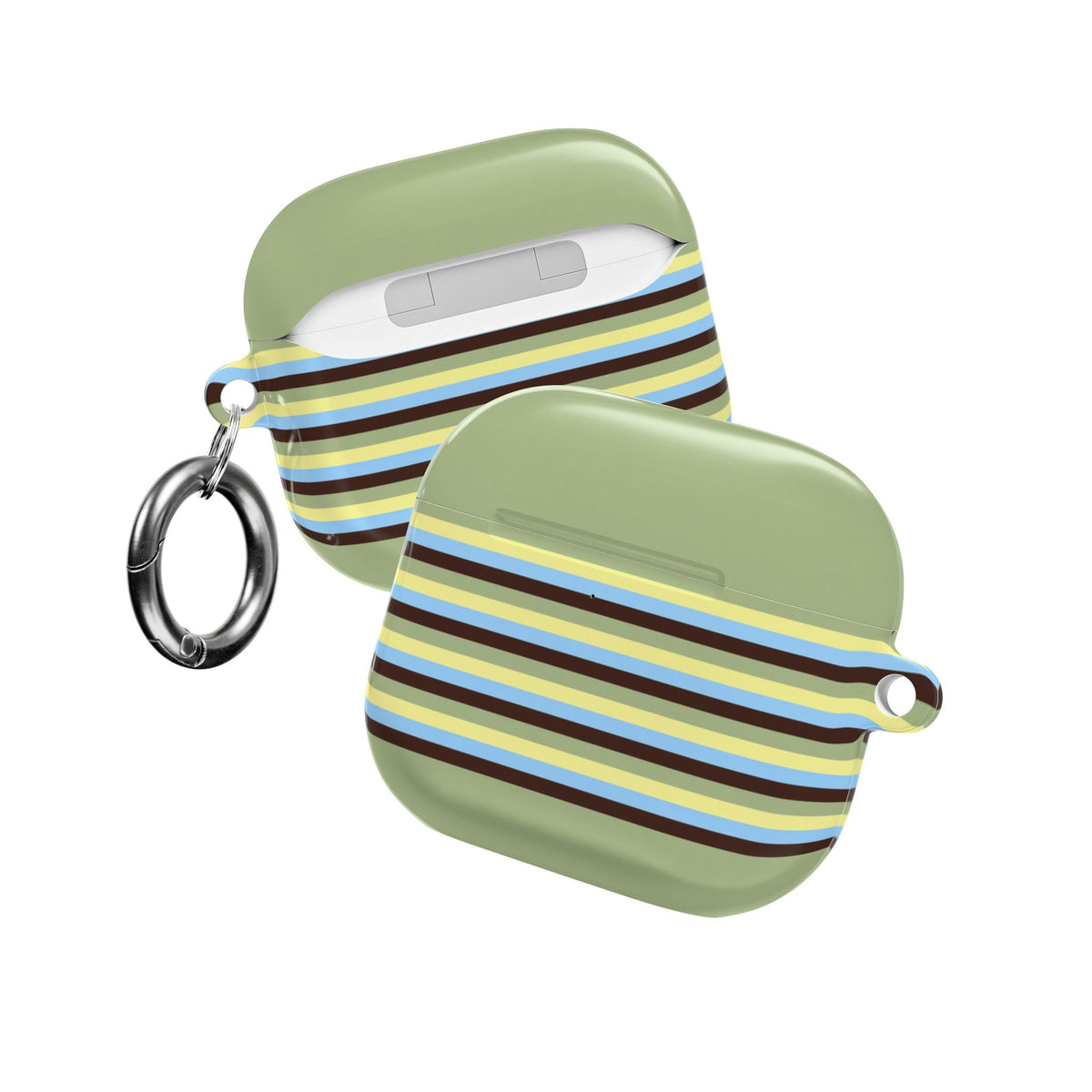 PISTACHIO STRIPES AIRPOD CASE