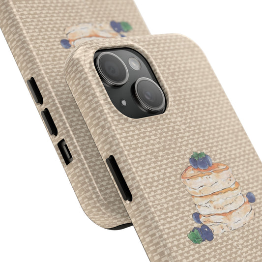 BLUEBERRY PANCAKE STACK PHONE CASE