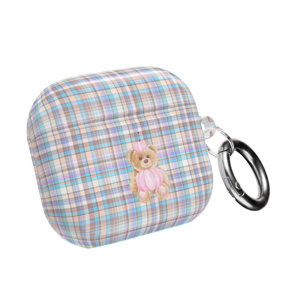PLAID TEDDY AIRPOD CASE