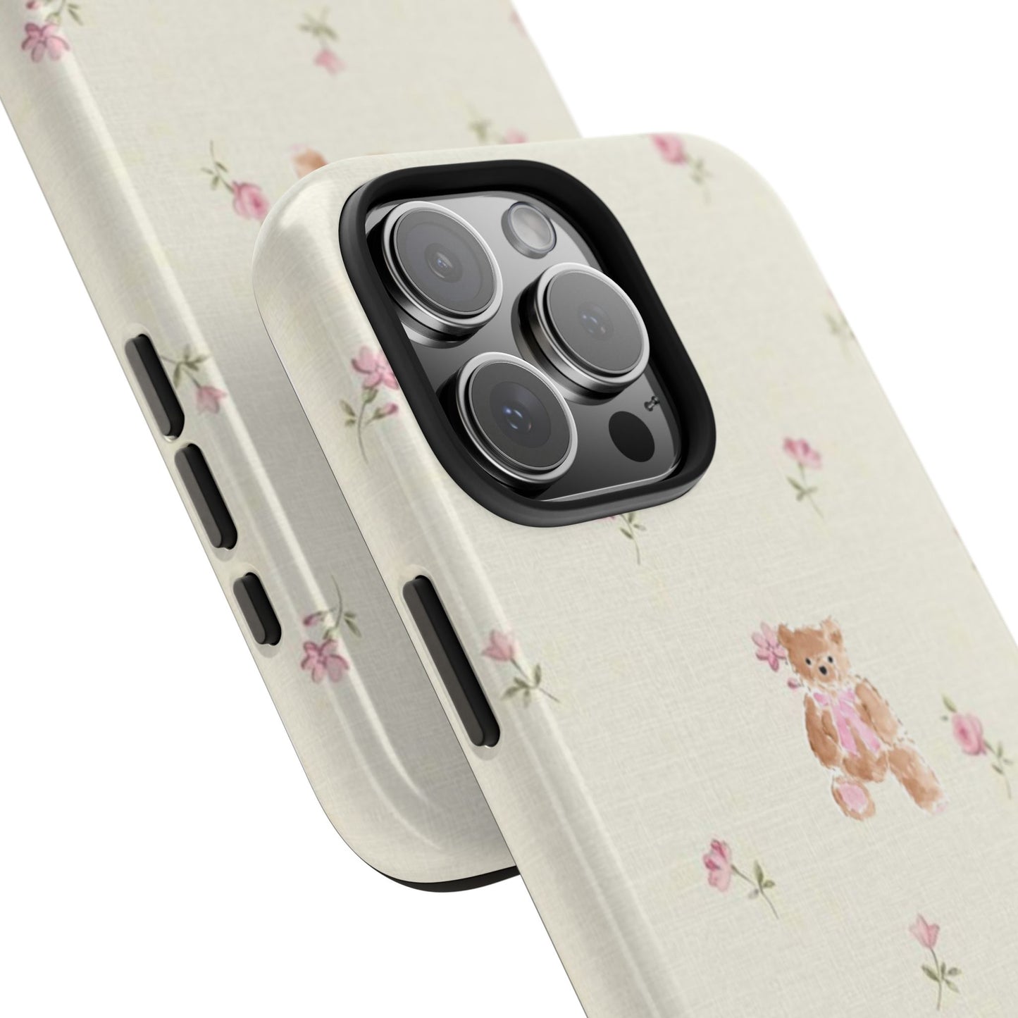 FLORAL TEDDY BEAR PHONE CASE