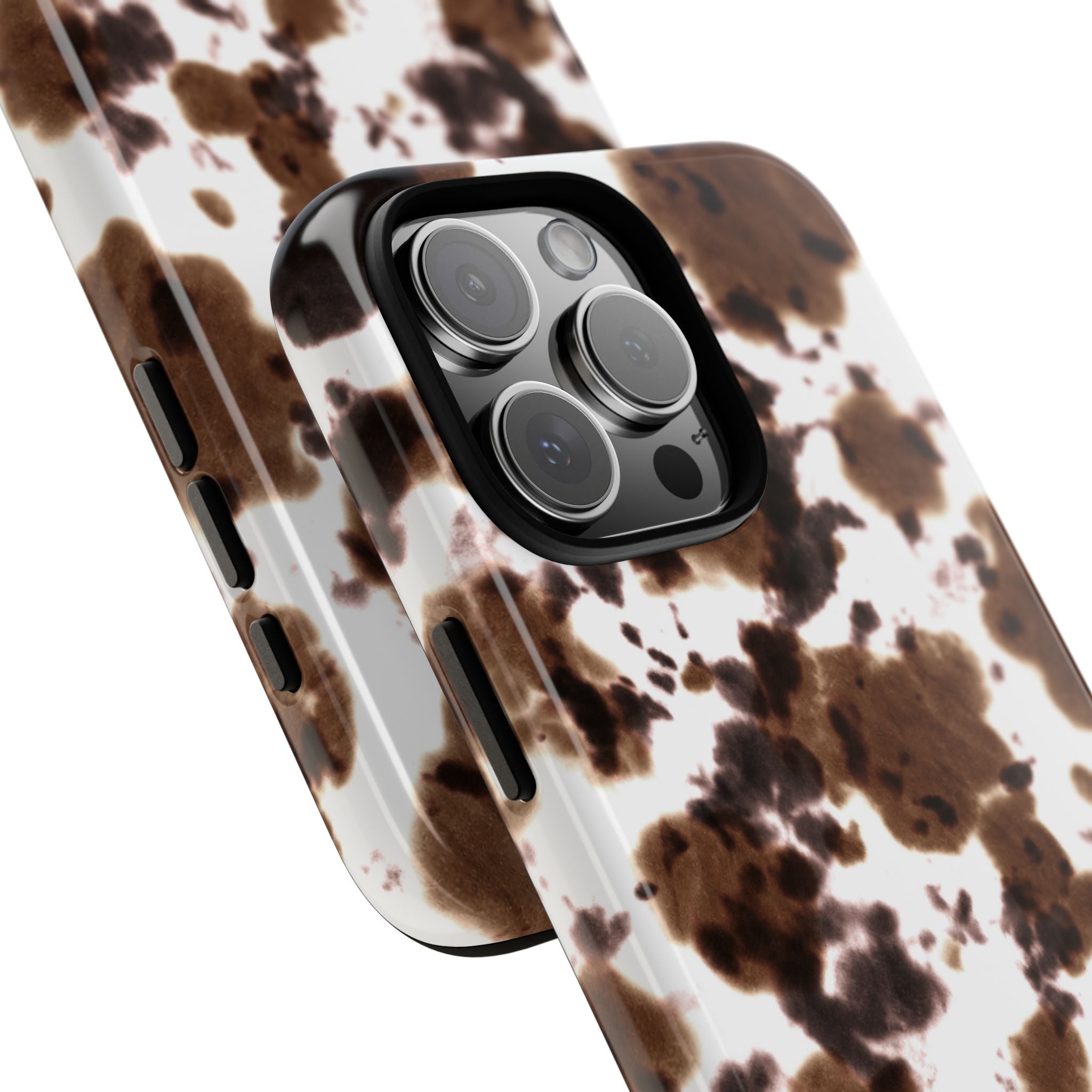 BROWN COW ANIMAL PRINT PHONE CASE