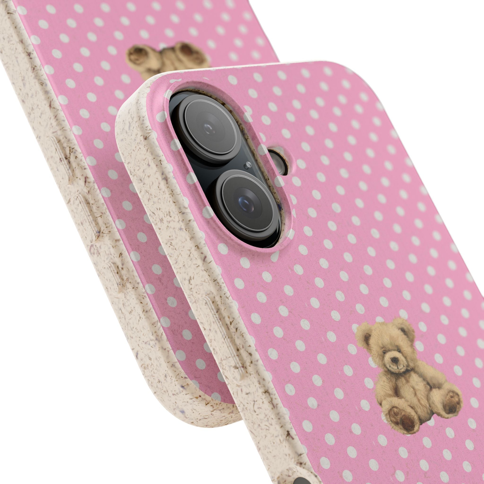PINK POLKA DOT TEDDY BEAR ECO-FRIENDLY MAGSAFE® PHONE CASE