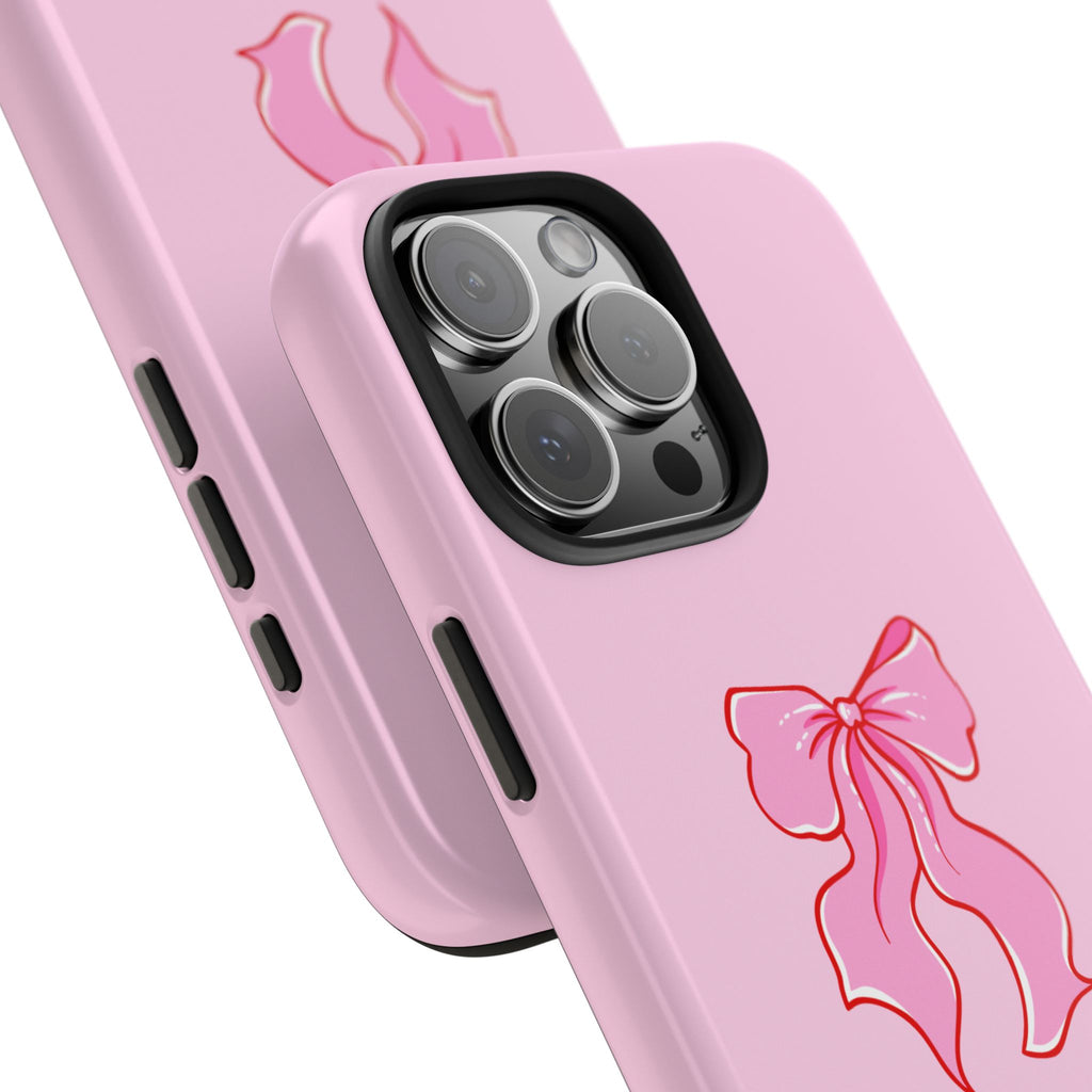 PINK BOW GIRL CODED COQUETTE PHONE CASE