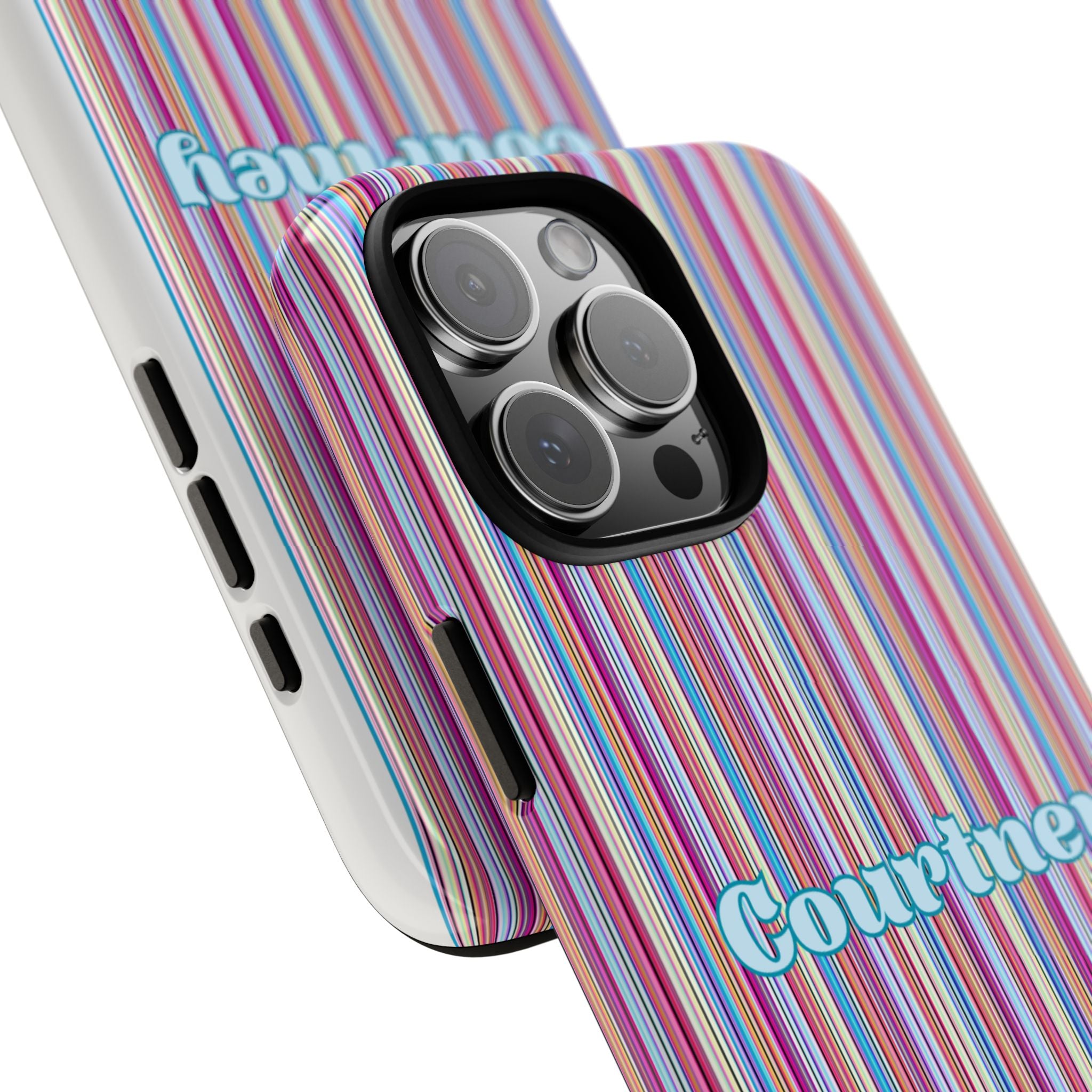 PERSONALIZED VINTAGE STRIPES NAME CUSTOM PHONE CASE