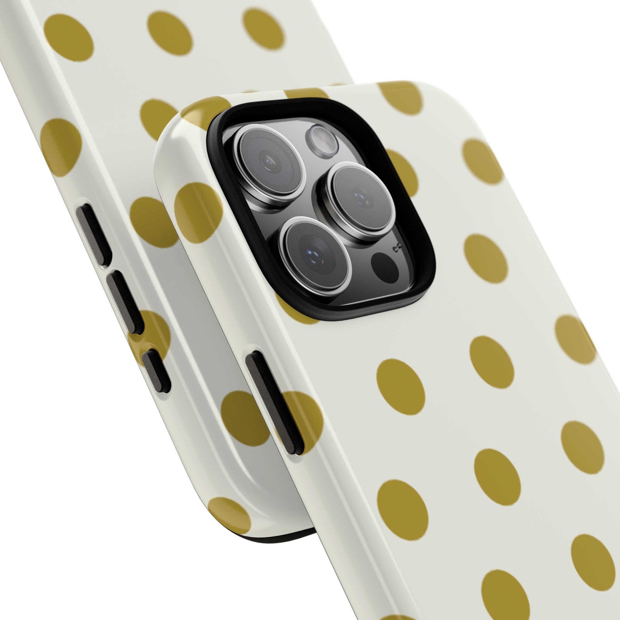 KHAKI POLKA DOTS PHONE CASE