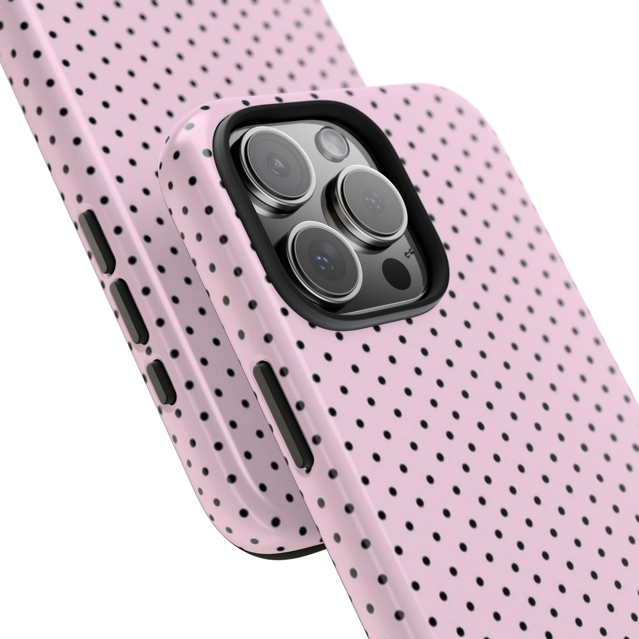 PINK POLKA DOTS MINI TEDDY BEAR COQUETTE PHONE CASE