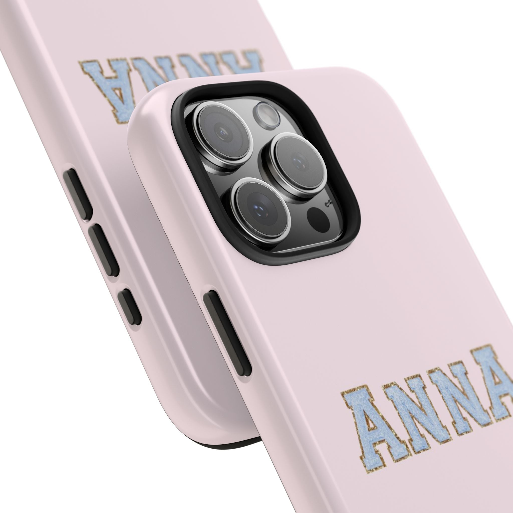 PERSONALIZED PINK & BLUE CUSTOM NAME PHONE CASE