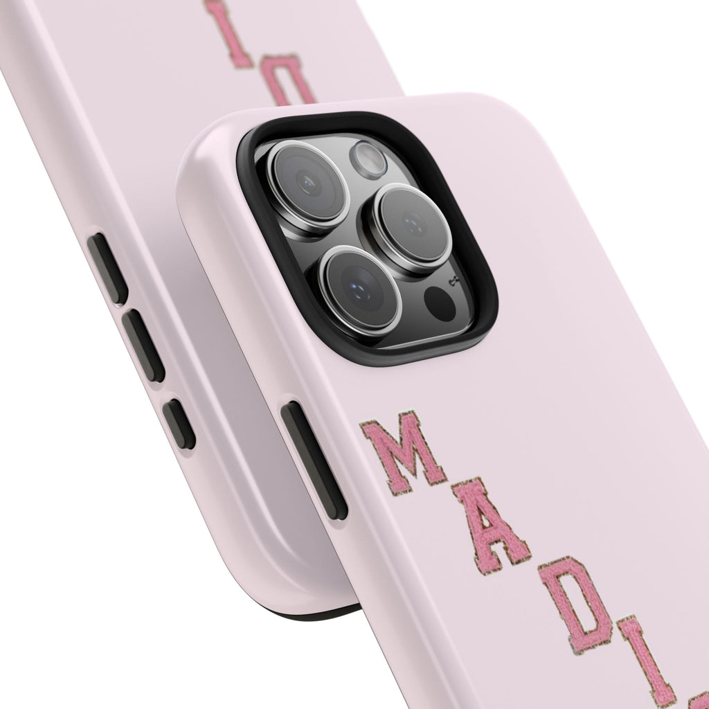 PERSONALIZED PINK DIAGONAL LETTERS CUSTOM NAME PHONE CASE