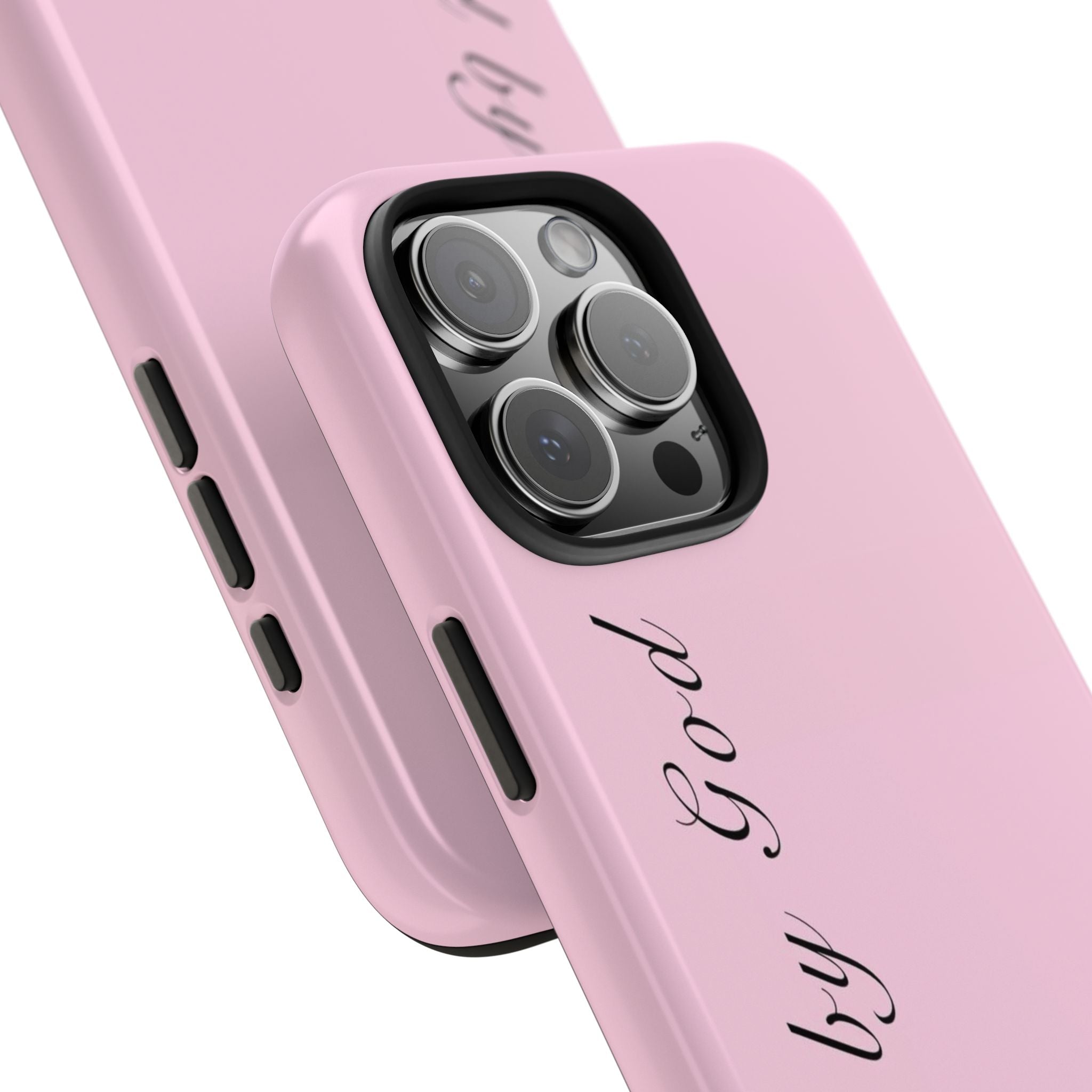 PINK BLESSED BY GOD PHONE CASE