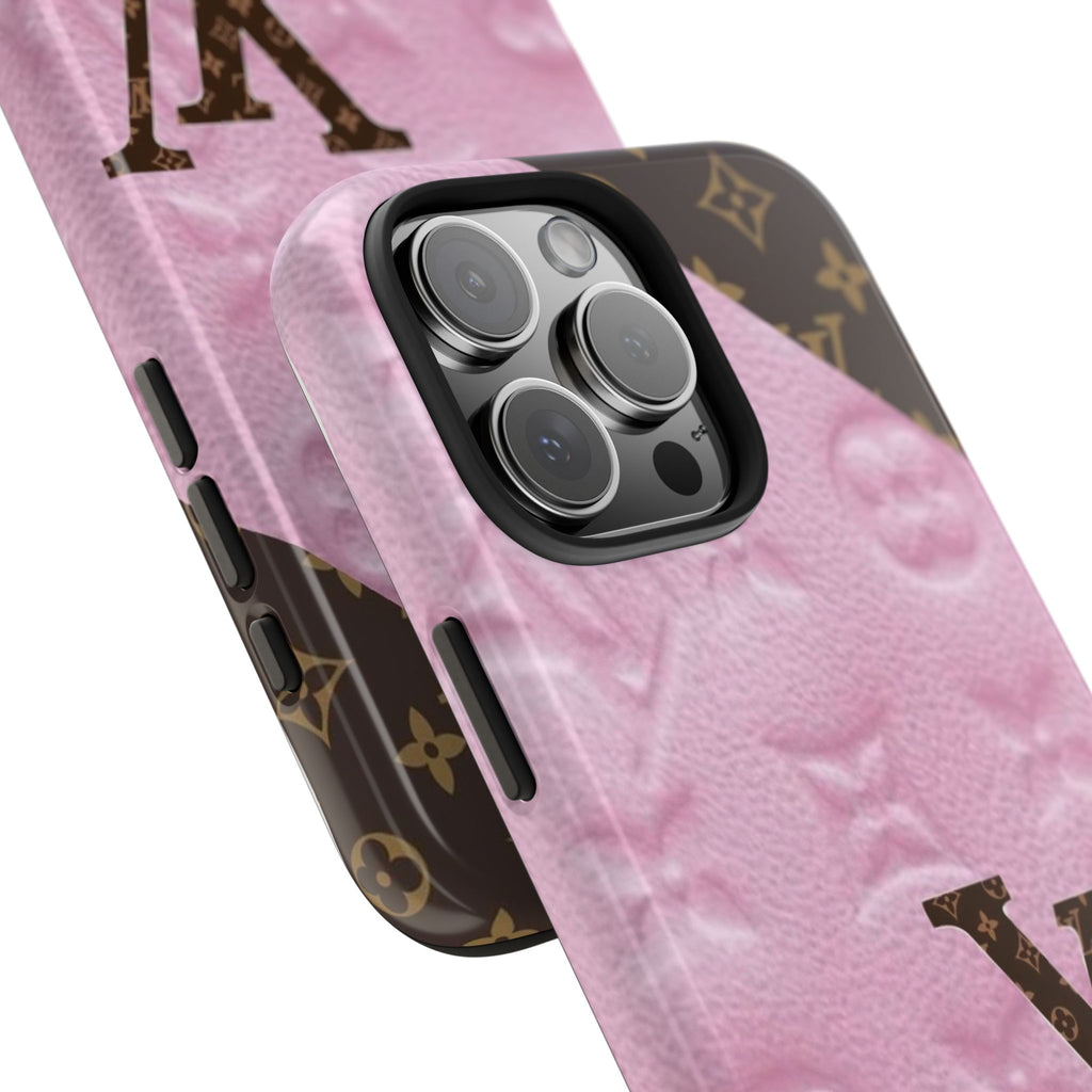 PINK & BROWN LV PHONE CASE