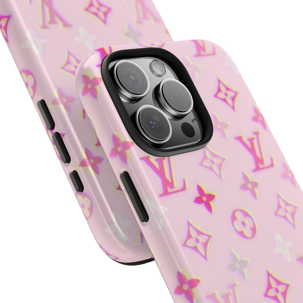 BABY PINK LV MINI TEDDY BEAR PHONE CASE