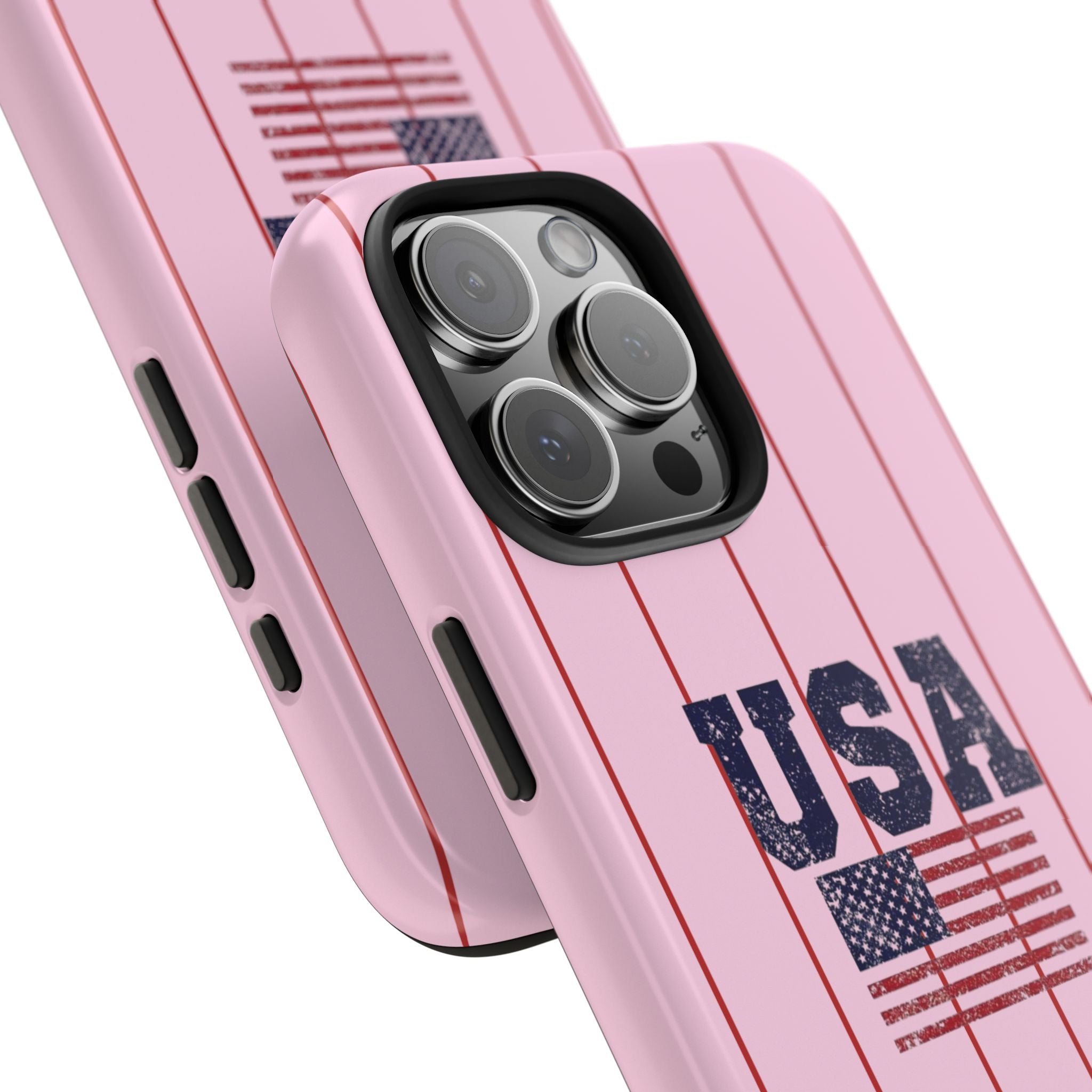 AMERICANA SUMMER PINK STRIPES USA PHONE CASE