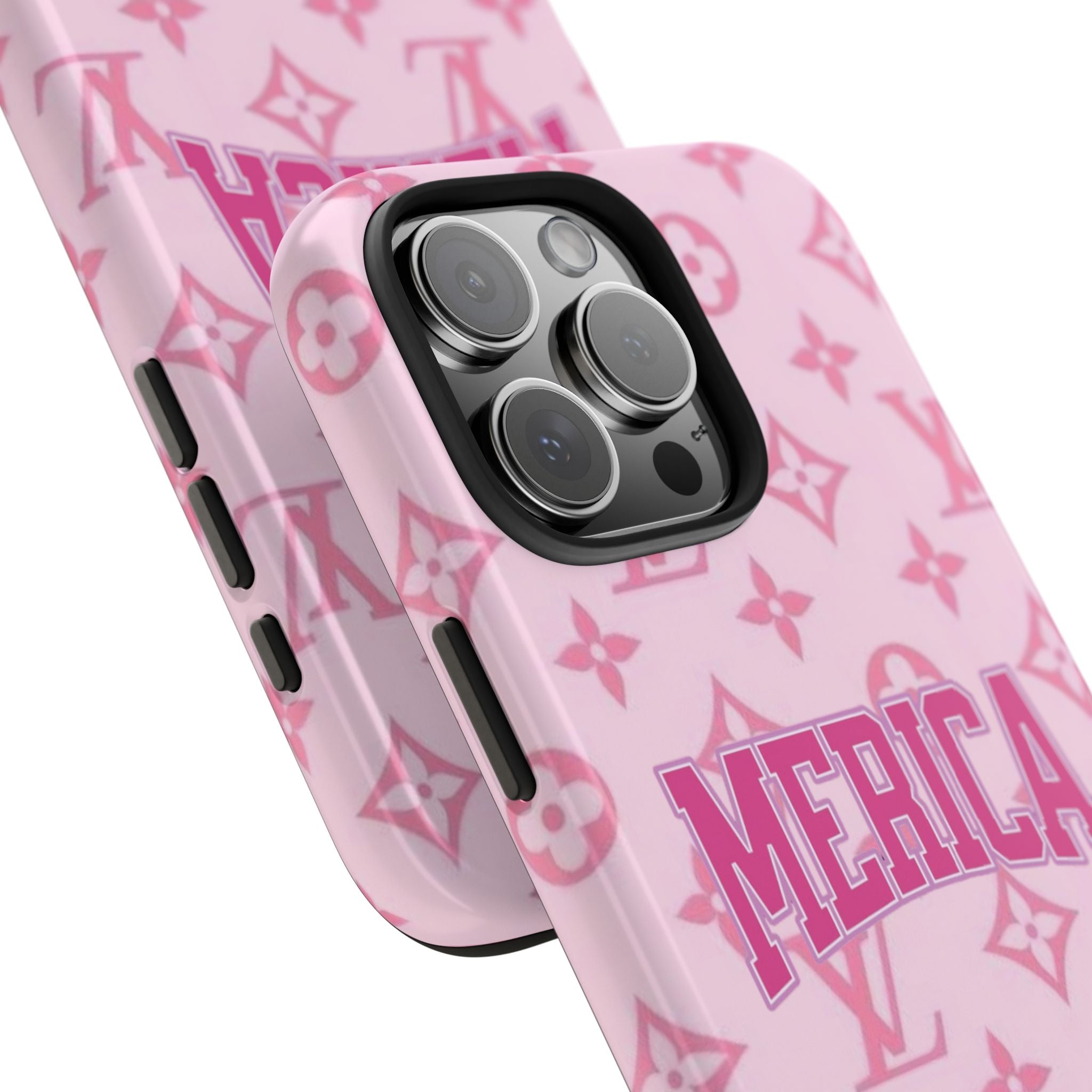 PINK LV MERICA PHONE CASE
