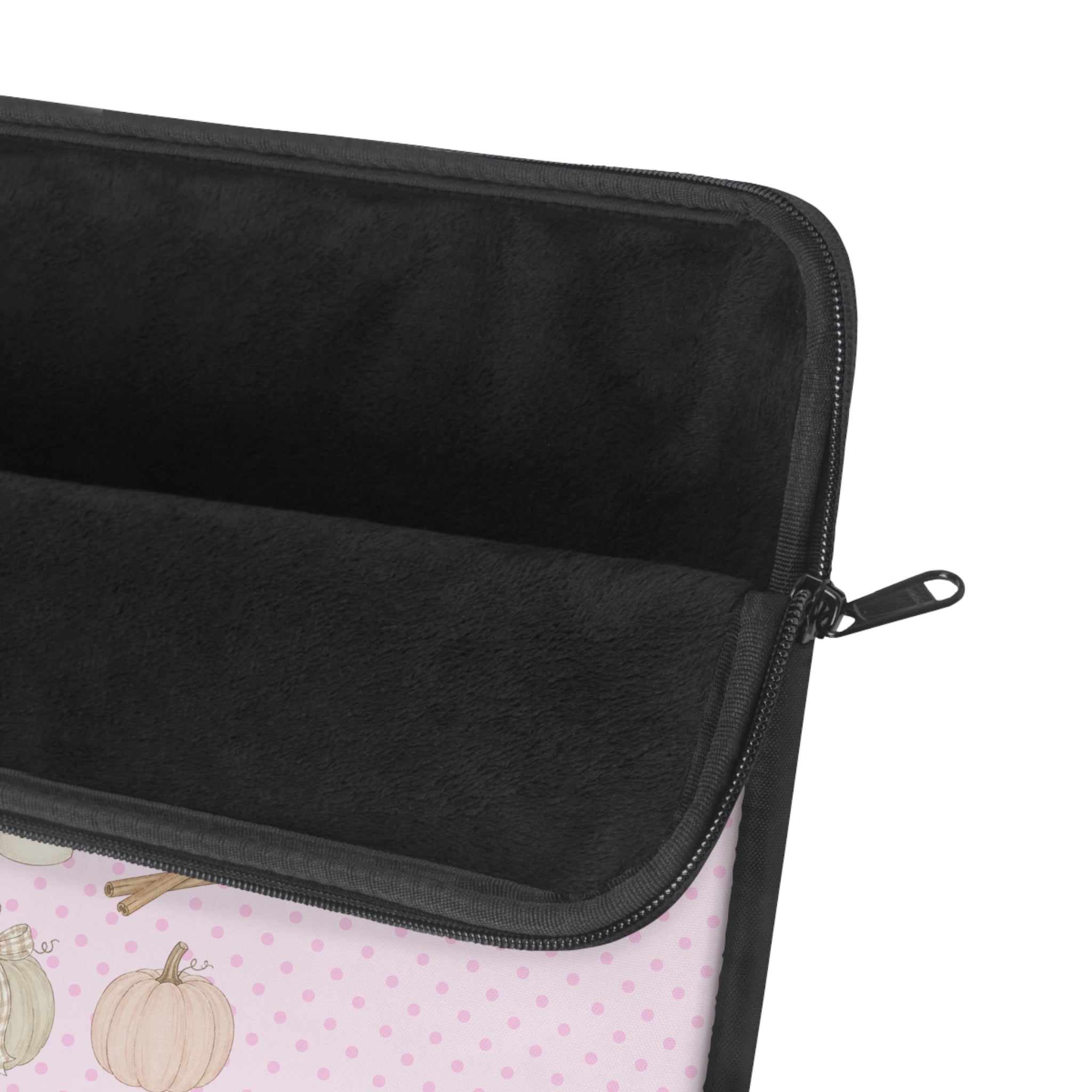 PINK POLKA DOTS COZY FALL PUMPKINS NEOPRENE KINDLE IPAD & LAPTOP SLEEVE