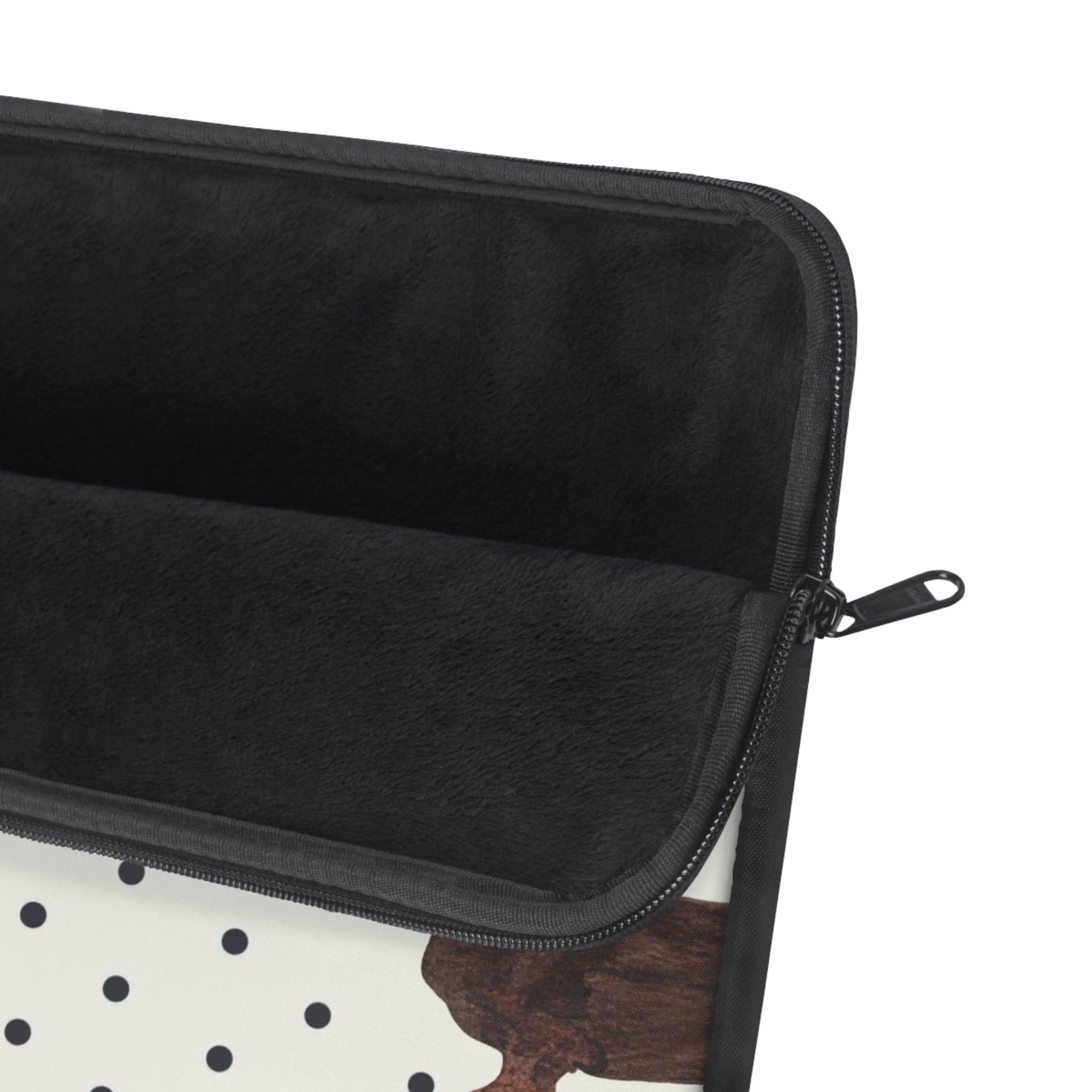 BLACK & WHITE POLKA DOTS DACHSHUND KINDLE IPAD & LAPTOP SLEEVE