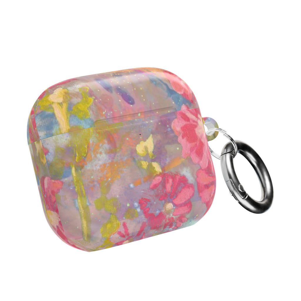 PINK WHIMSY PRISM FLORAL AIRPOD CASE