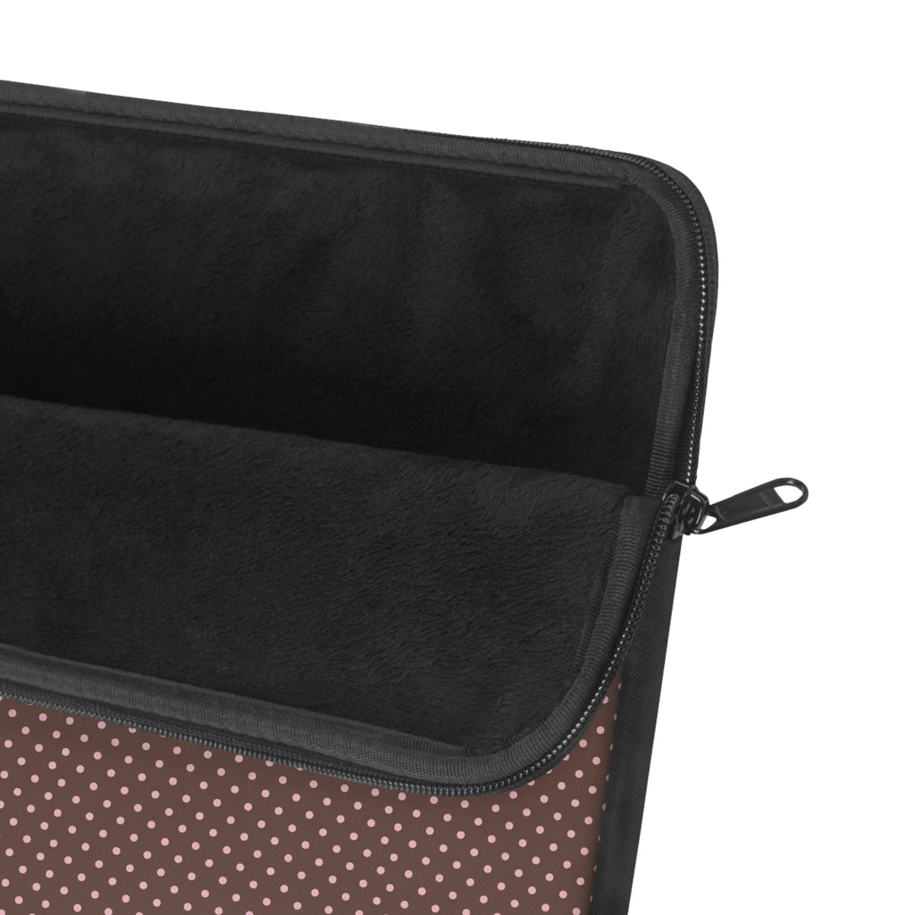 BROWN & PINK POLKA DOTS MINI PONY KINDLE IPAD & LAPTOP SLEEVE