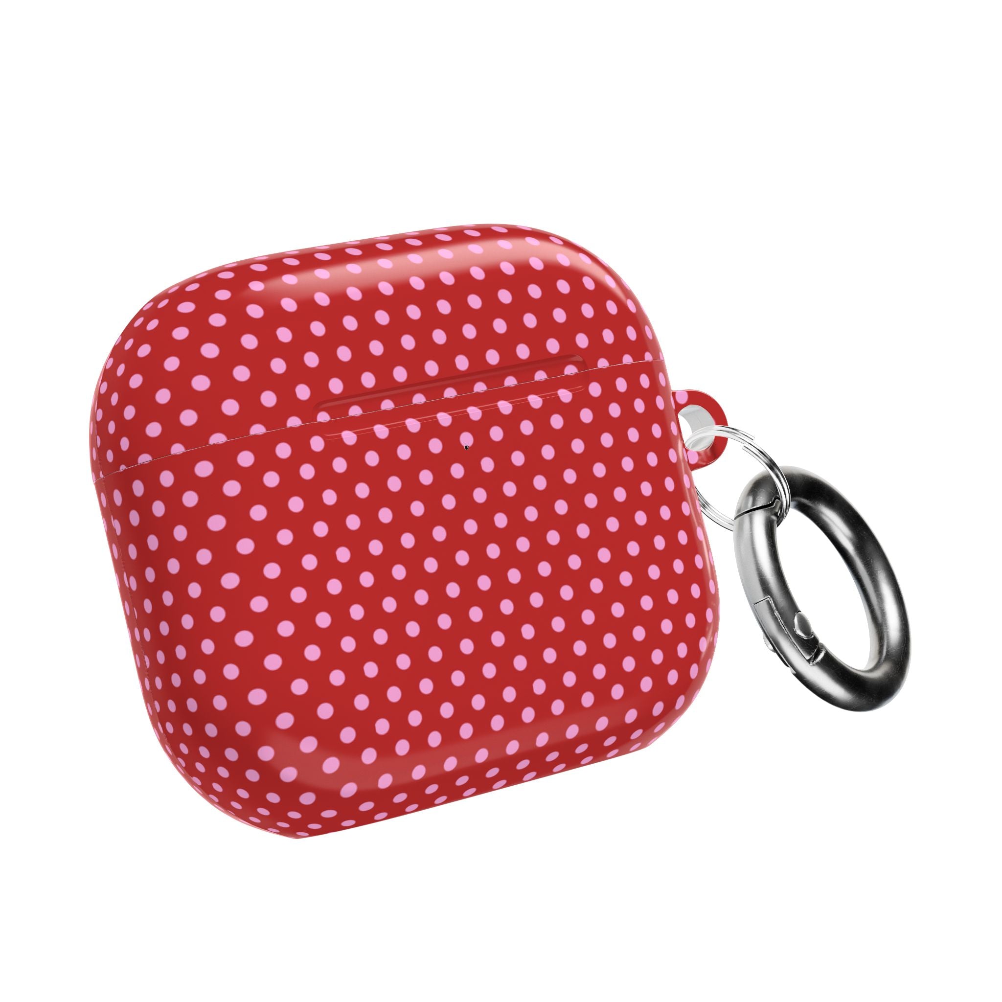 RED PINK POLKA DOTS AIRPOD CASE