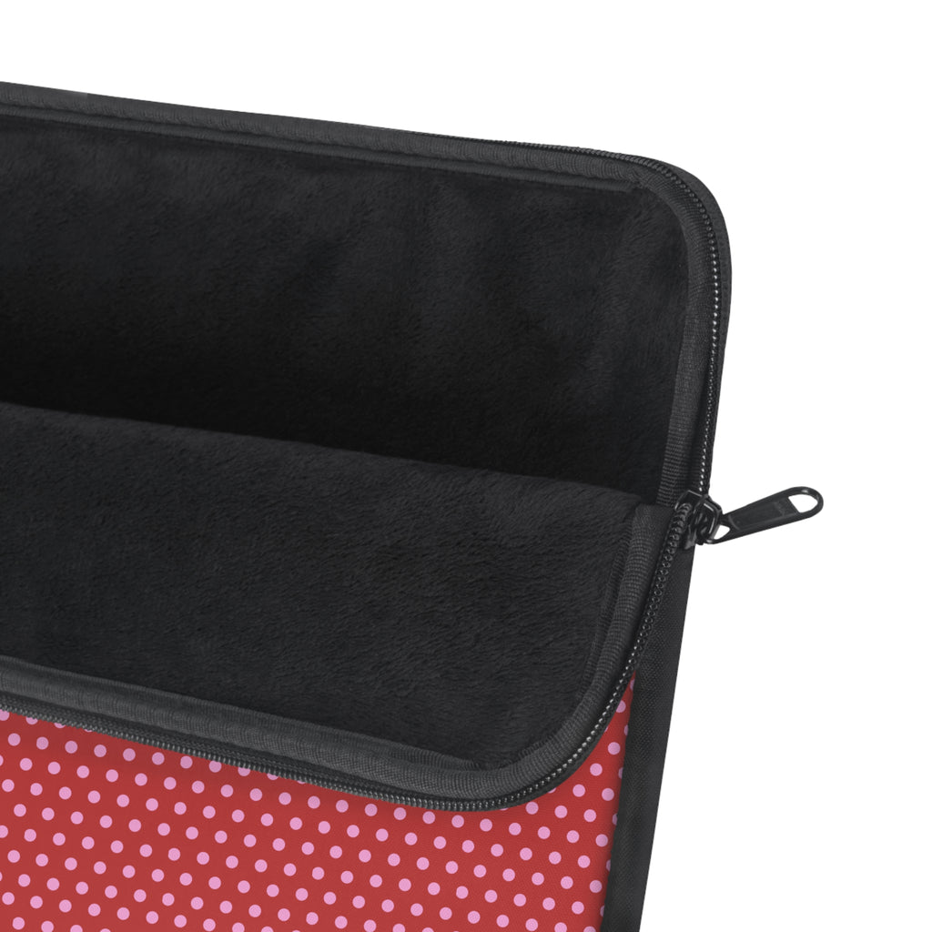 RED PINK POLKA DOTS KINDLE IPAD & LAPTOP SLEEVE