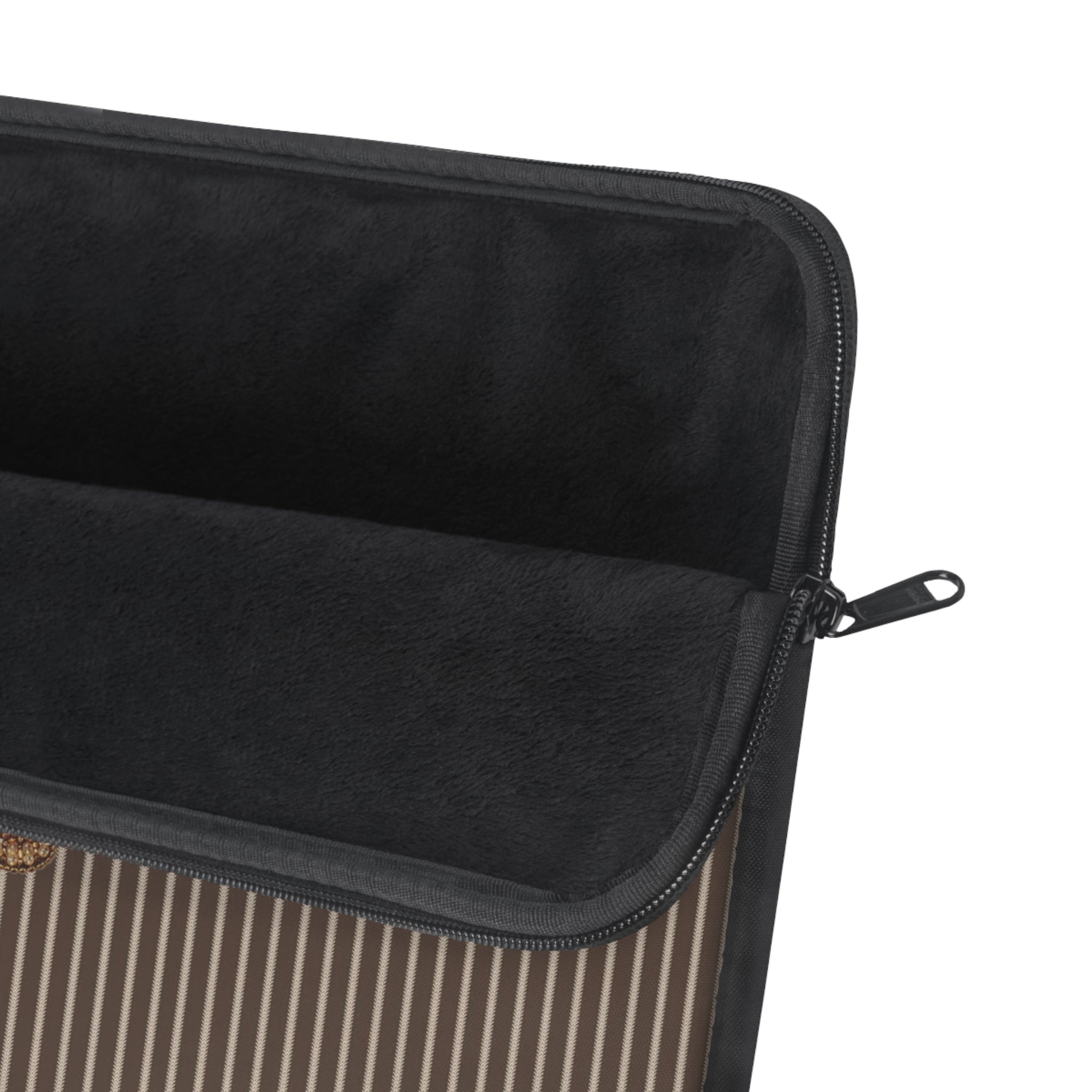 BROWN STRIPES WHIMSY DACHSHUND KINDLE IPAD & LAPTOP SLEEVE