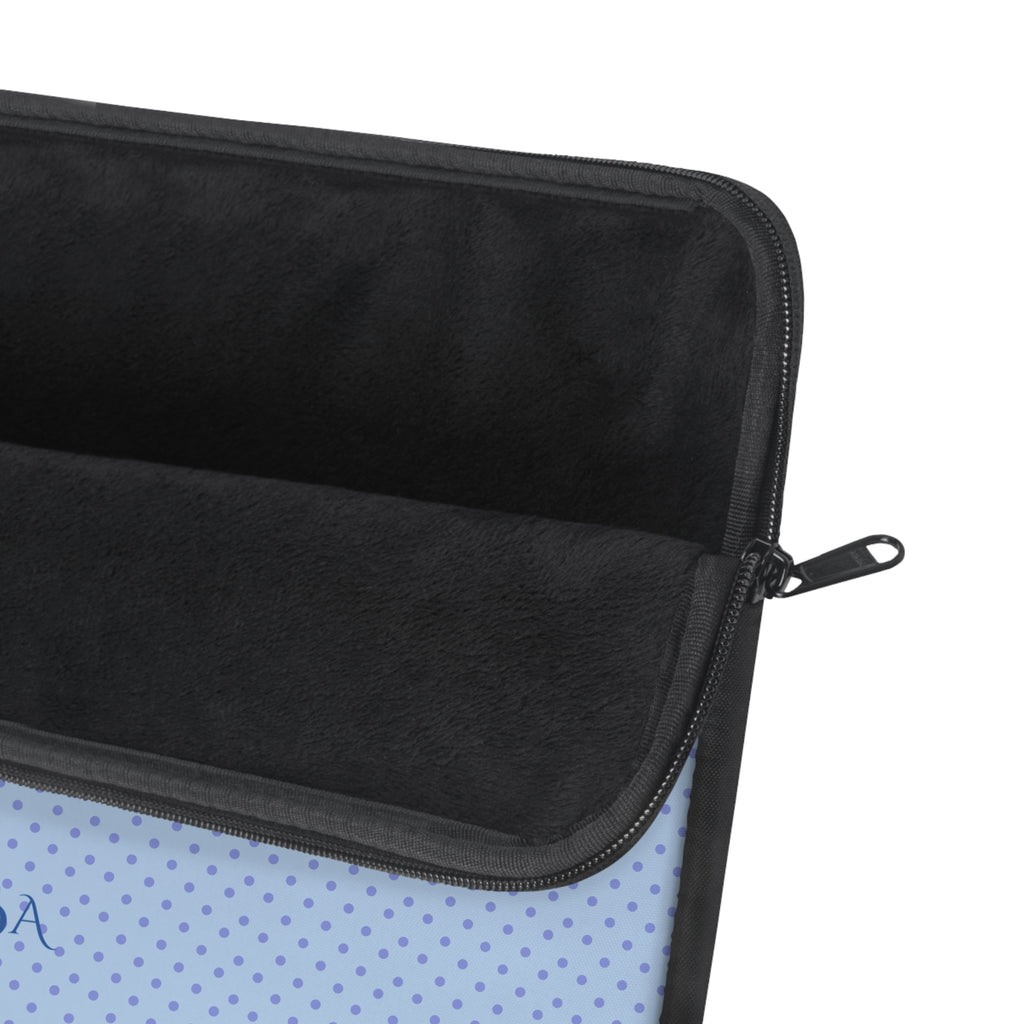 PERSONALIZED NAME CUSTOM BLUE POLKA DOTS KINDLE IPAD & LAPTOP SLEEVE