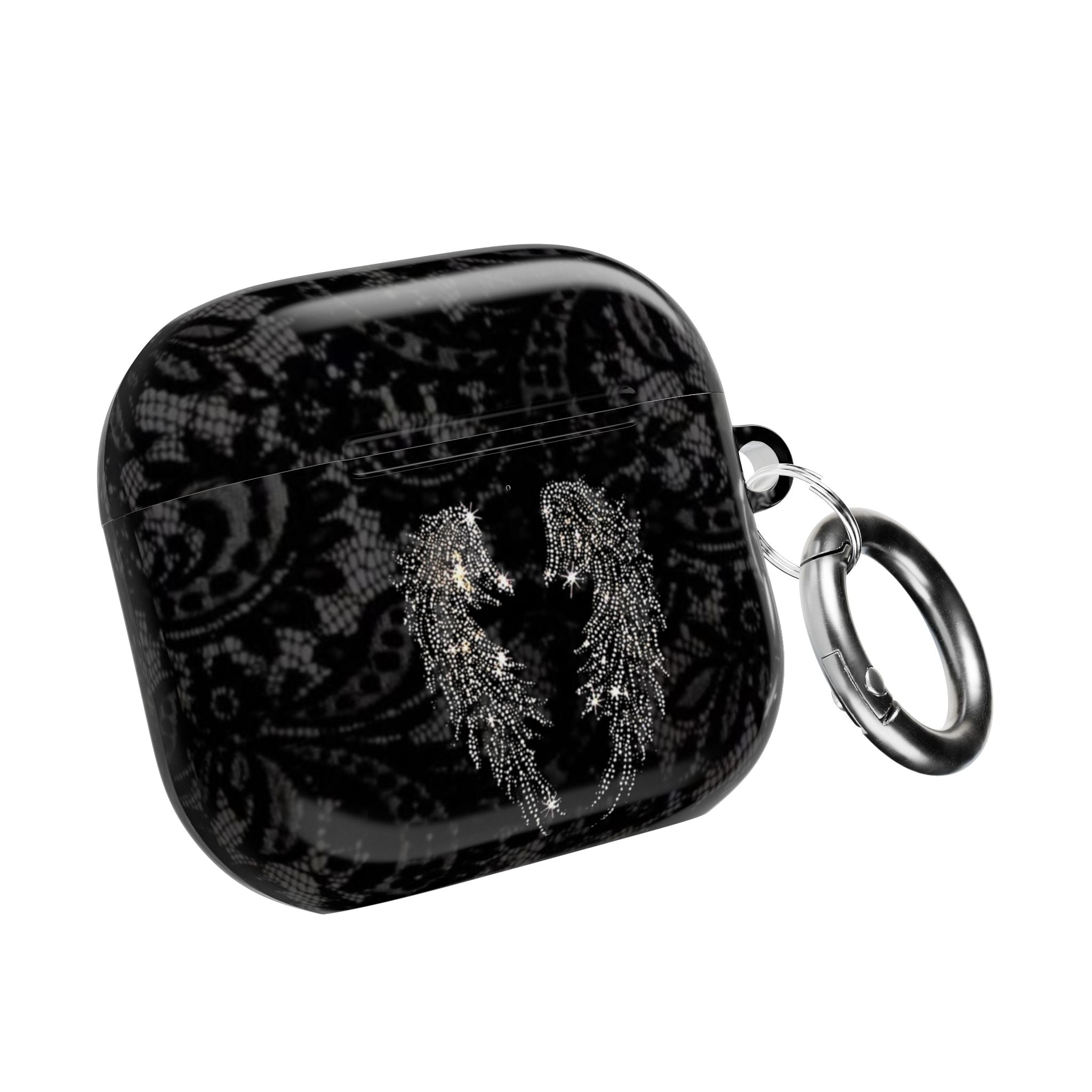 BLACK LACE ANGEL WINGS AIRPOD CASE