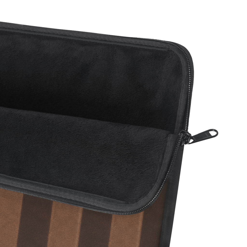 PERSONALIZED NAME CUSTOM BROWN VELVET STRIPES KINDLE IPAD & LAPTOP SLEEVE