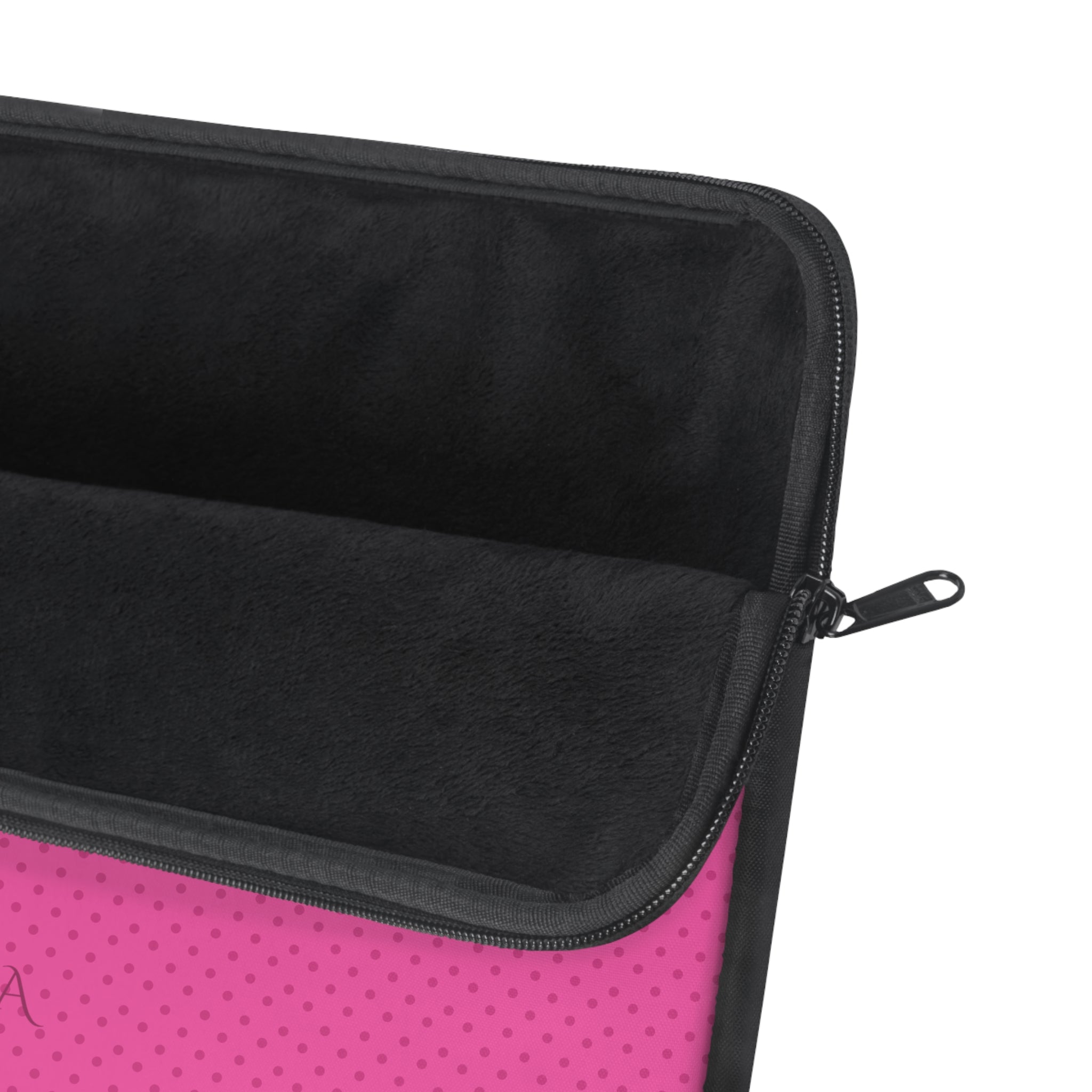 PERSONALIZED NAME CUSTOM FUCHSIA PINK POLKA DOTS KINDLE IPAD & LAPTOP SLEEVE