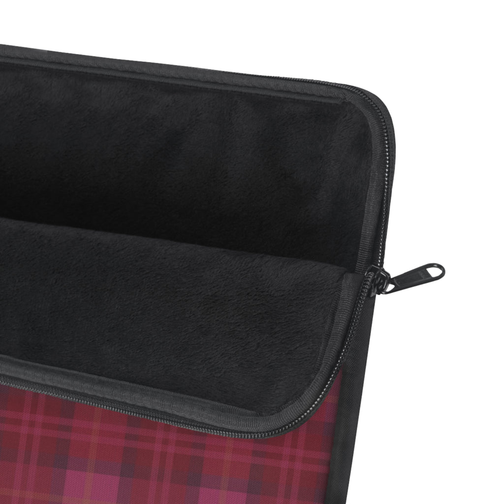 SCARLET RED BURGUNDY PLAID KINDLE IPAD & LAPTOP SLEEVE