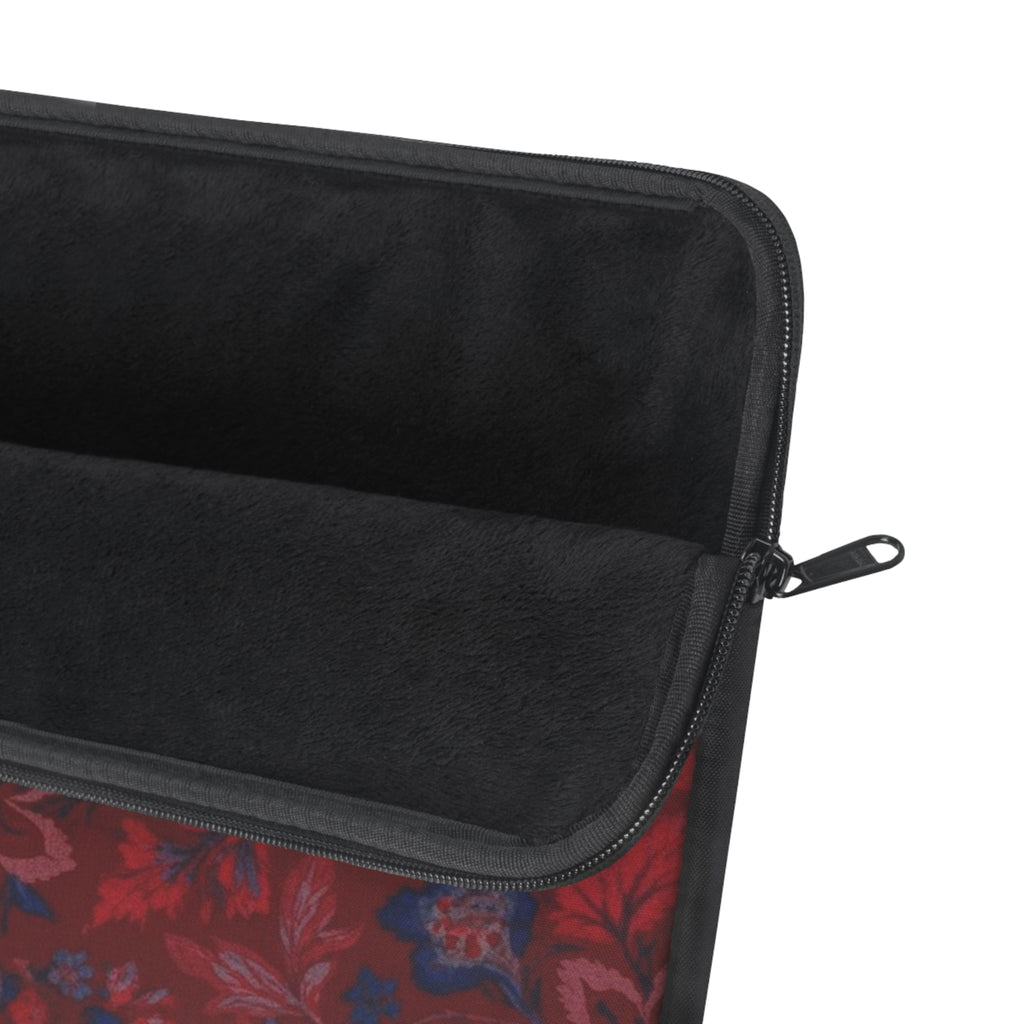 BURGUNDY BLUE FLORAL KINDLE IPAD & LAPTOP SLEEVE