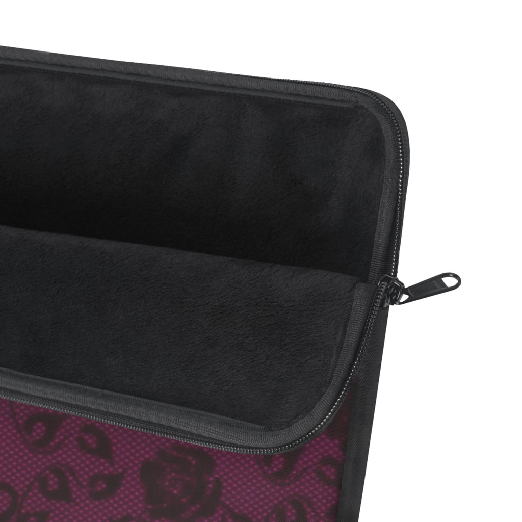 BURGUNDY CHERRY LACE FLORAL KINDLE IPAD & LAPTOP SLEEVE