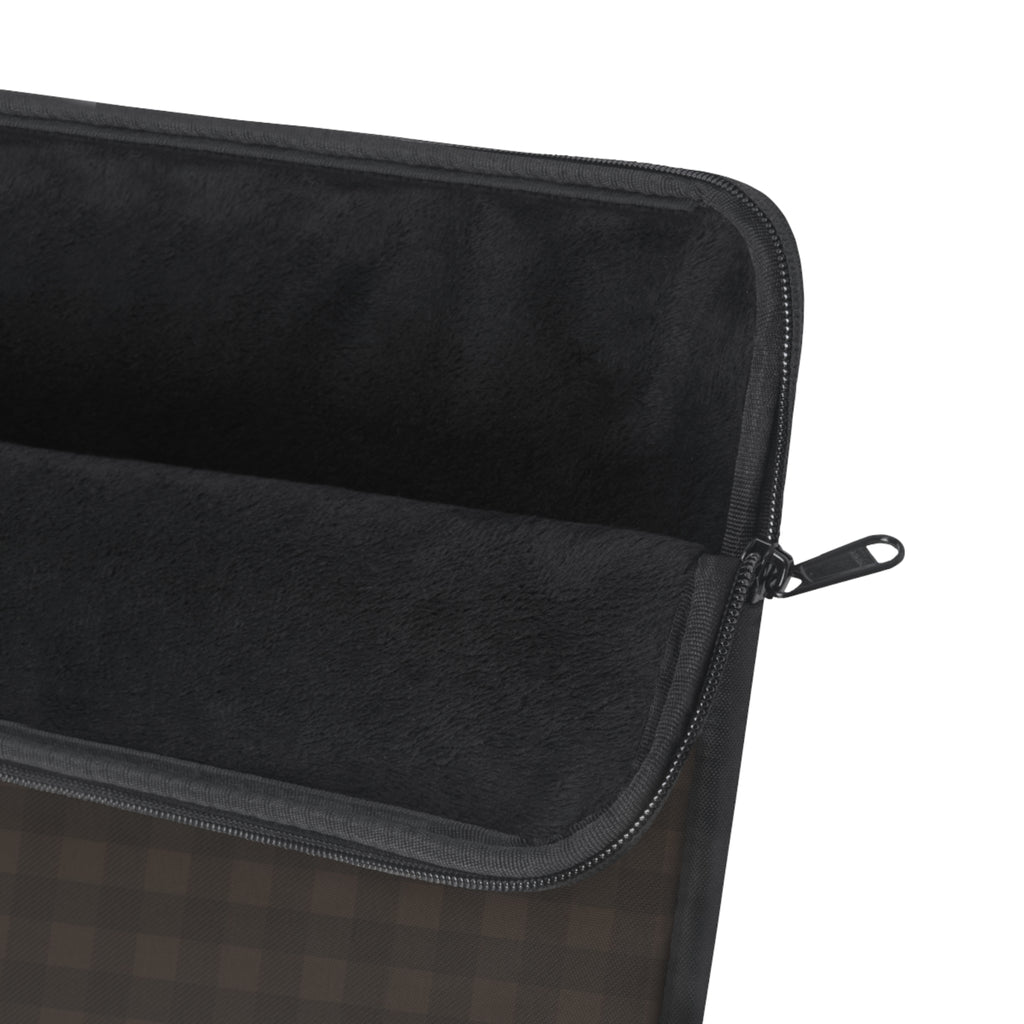 CHESTNUT BROWN GINGHAM KINDLE IPAD & LAPTOP SLEEVE