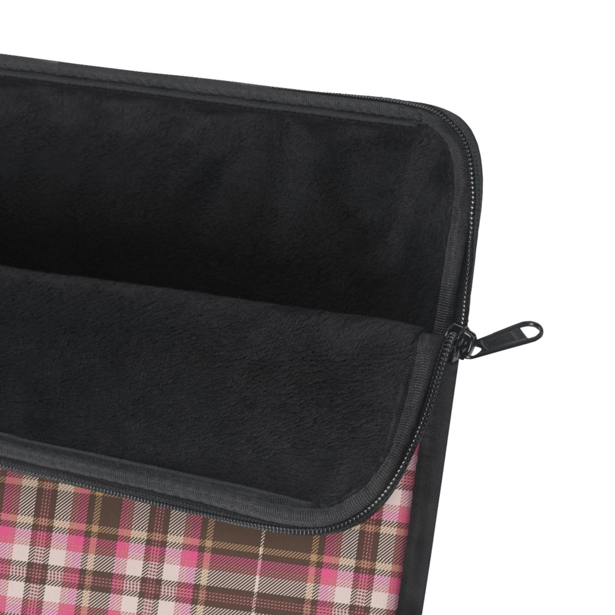 CHOCOLATE RASPBERRY TARTAN PLAID KINDLE IPAD & LAPTOP SLEEVE