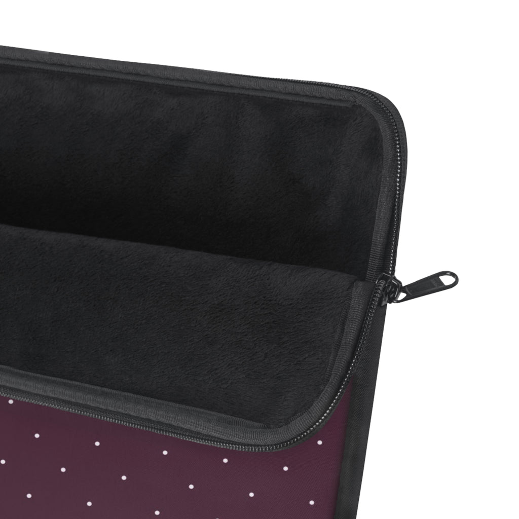 DARK CHERRY BURGUNDY MINI POLKA DOTS KINDLE IPAD & LAPTOP SLEEVE