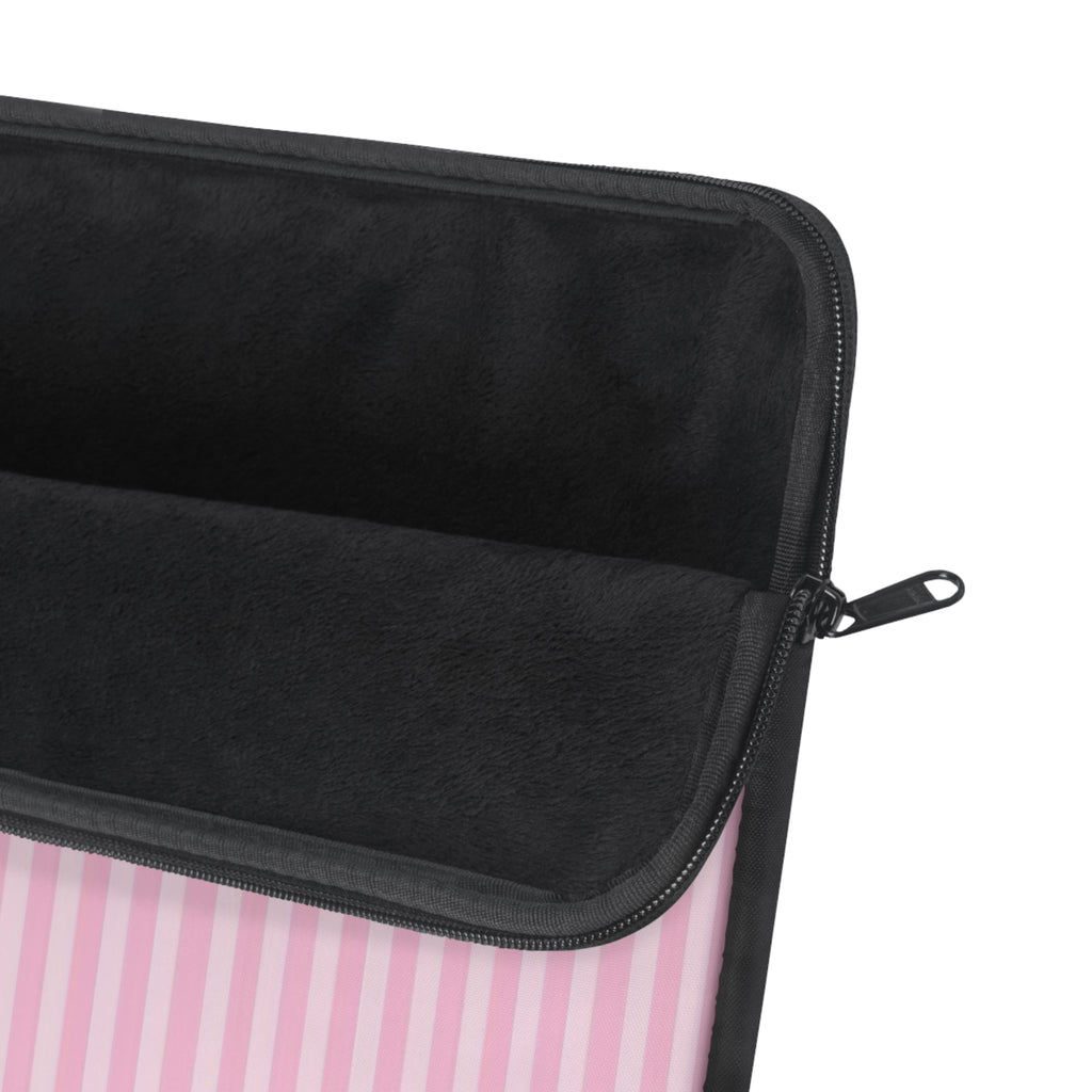 PINK STRIPES KING CHARLES CAVALIER DOG KINDLE IPAD & LAPTOP SLEEVE