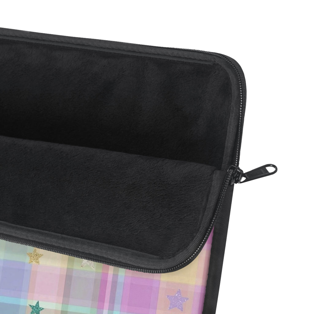 RAINBOW PASTEL PLAID STARS KINDLE IPAD & LAPTOP SLEEVE