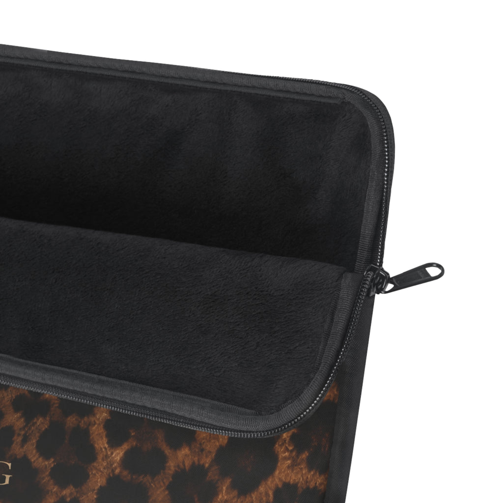 PERSONALIZED BROWN CHEETAH LEOPARD CUSTOM MONOGRAM INITIALS KINDLE IPAD & LAPTOP SLEEVE