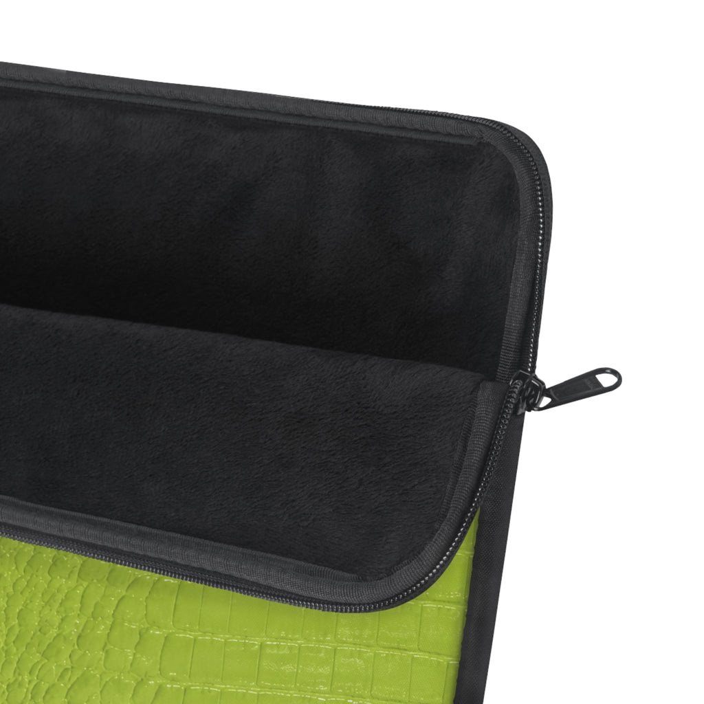 PERSONALIZED LIME GREEN CROC MONOGRAM INITIALS CUSTOM NAME KINDLE IPAD & LAPTOP SLEEVE