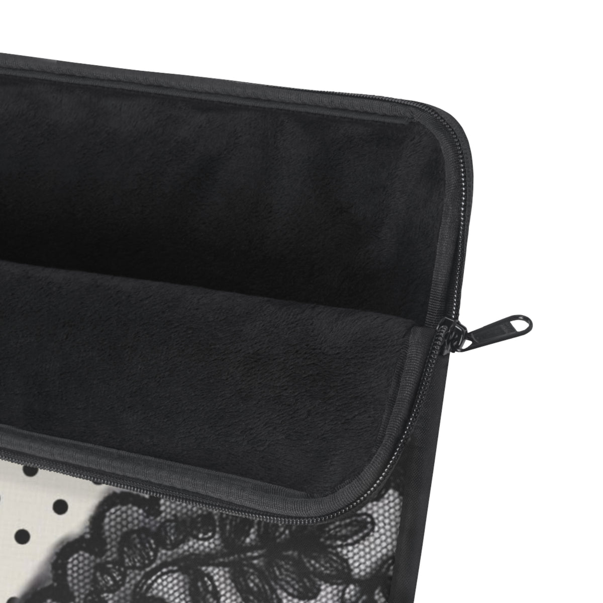 COQUETTE POLKA DOTS BLACK LACE KINDLE IPAD & LAPTOP SLEEVE