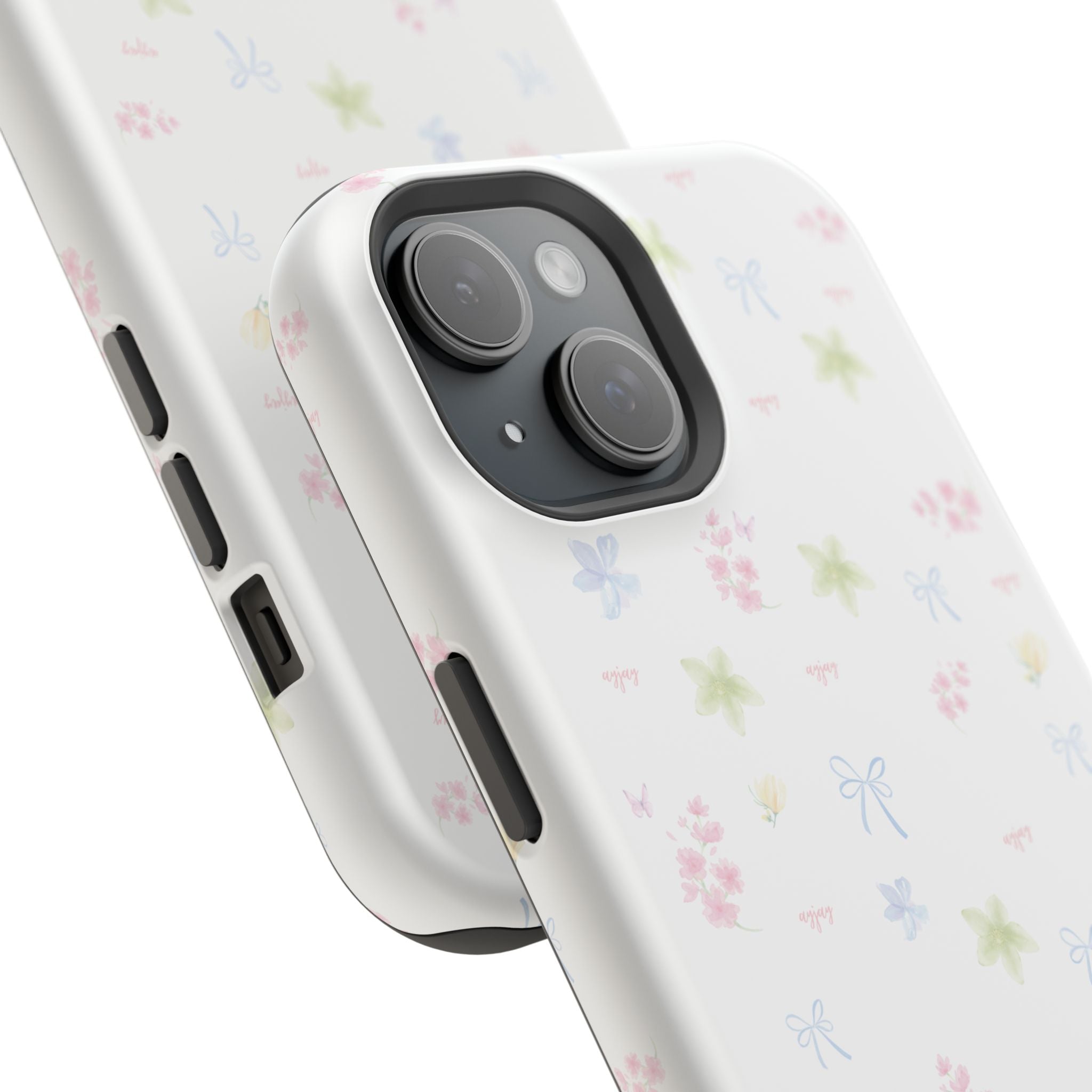 WHITE FLORAL PHONE CASE