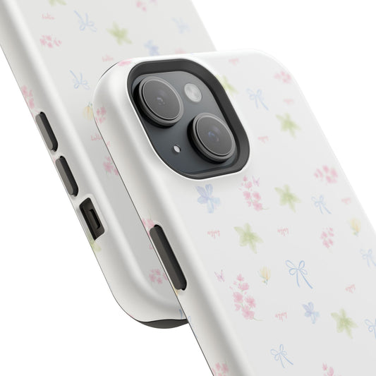 WHITE FLORAL PHONE CASE