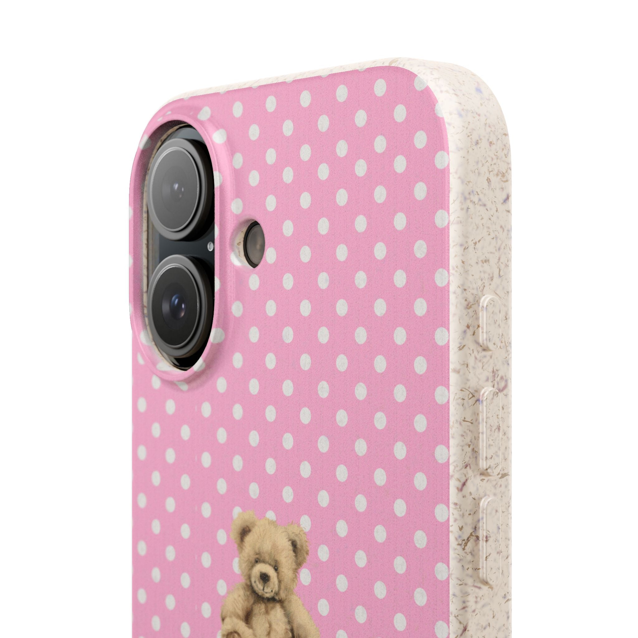 PINK POLKA DOT TEDDY BEAR ECO-FRIENDLY MAGSAFE® PHONE CASE
