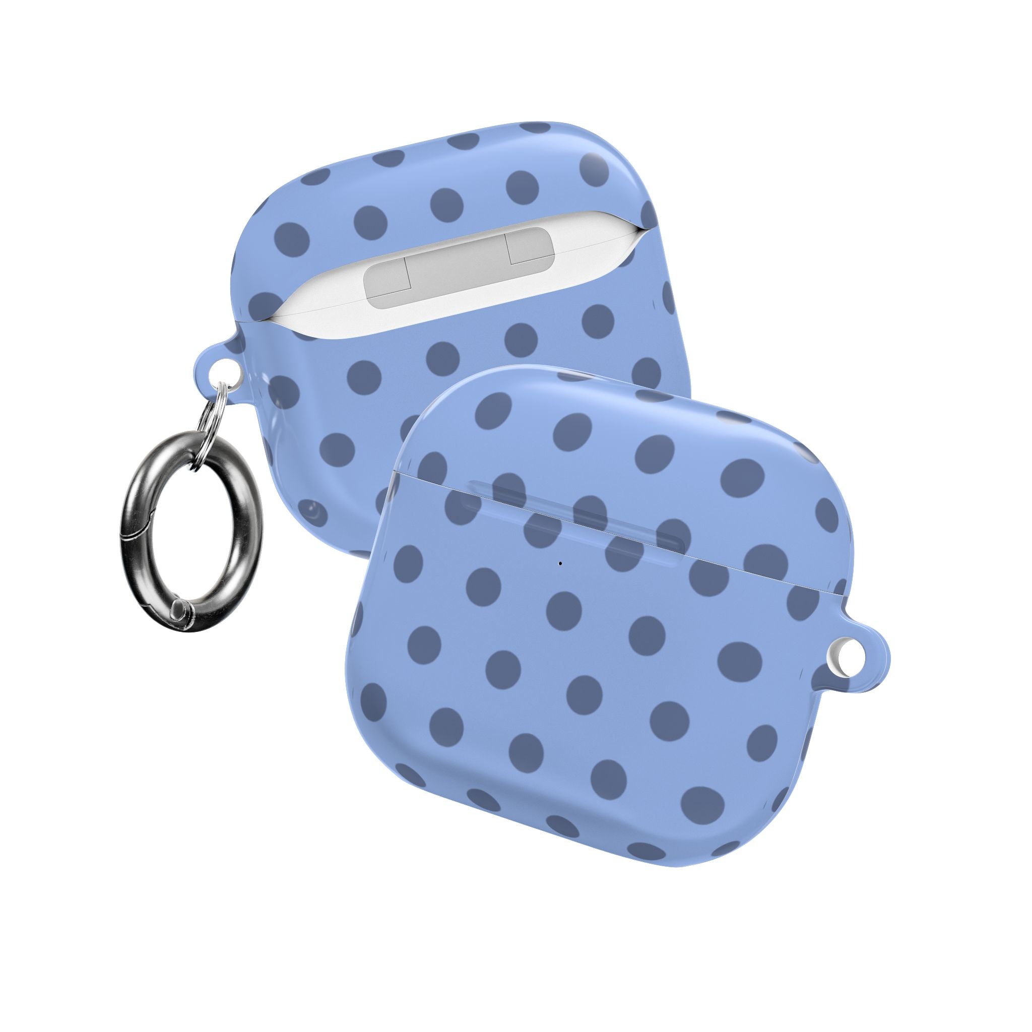 BLUE POLKA DOTS AIRPOD CASE