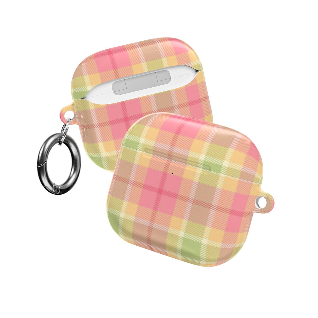 GUAVA PLAID AIRPOD CASE
