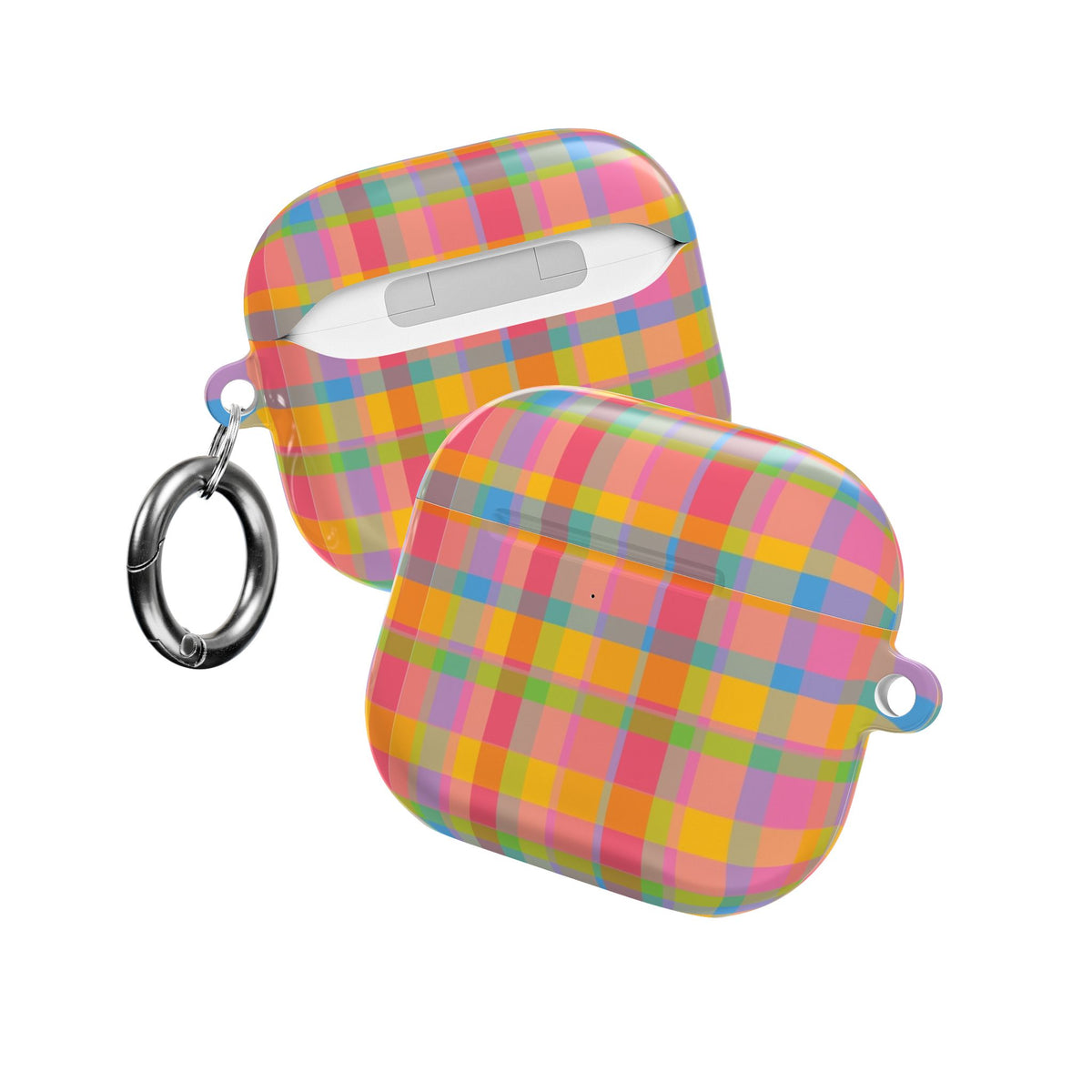ORANGE SUNSET PLAID AIRPOD CASE
