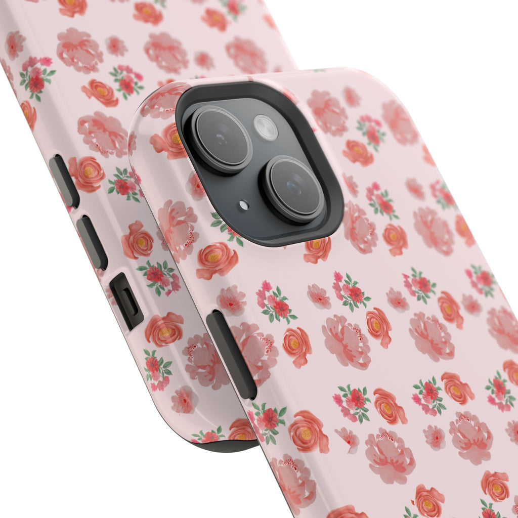 RED FLORAL PHONE CASE