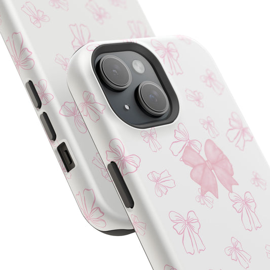 PINK BOW COQUETTE PHONE CASE